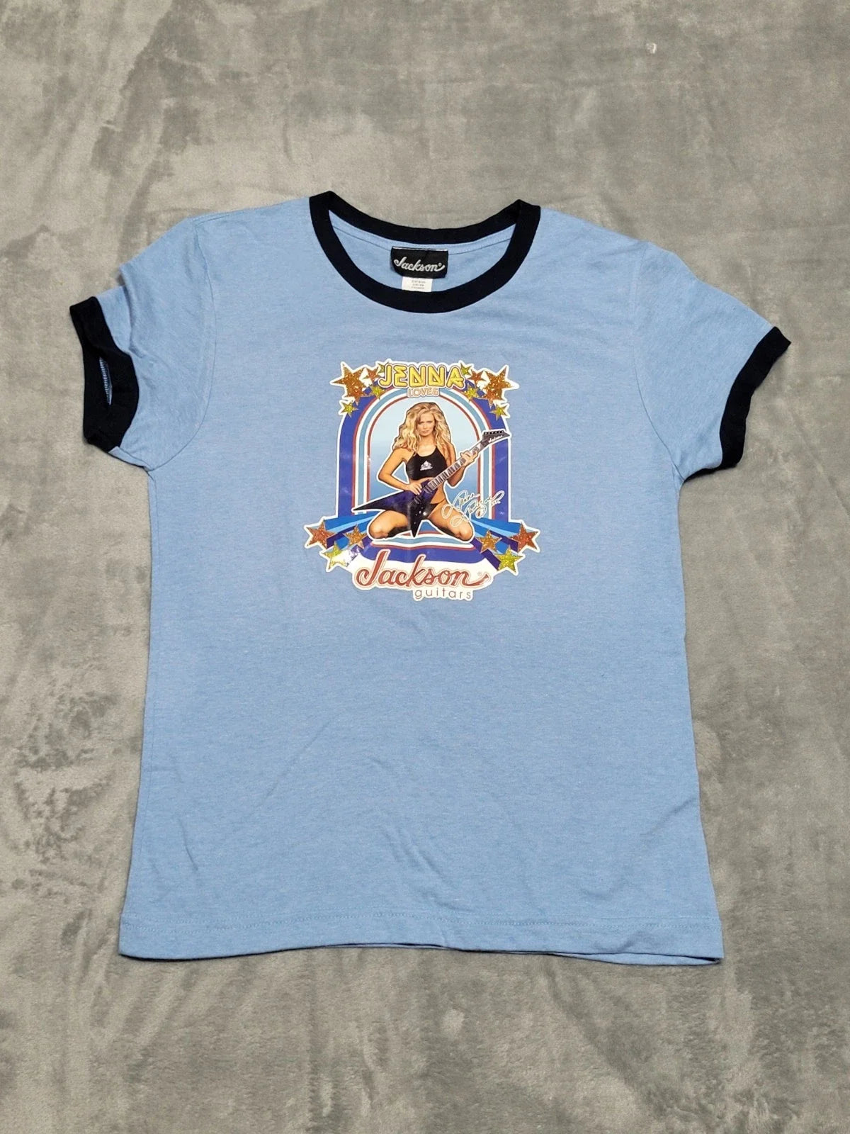 Jenna Loves Jackson Guitars Womens Blue Adult Star - Adult & Kids T-Shirts, Sweatshirts & Hoodies apparel design preview 1