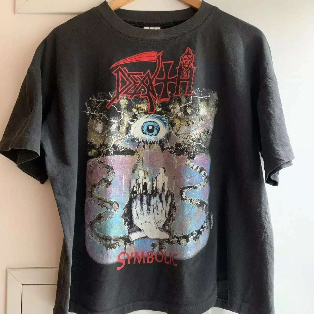 Death Symbolic 1995 Japan Tour Very Rare Retro style - Adult & Kids T-Shirts, Sweatshirts & Hoodies apparel design preview 1