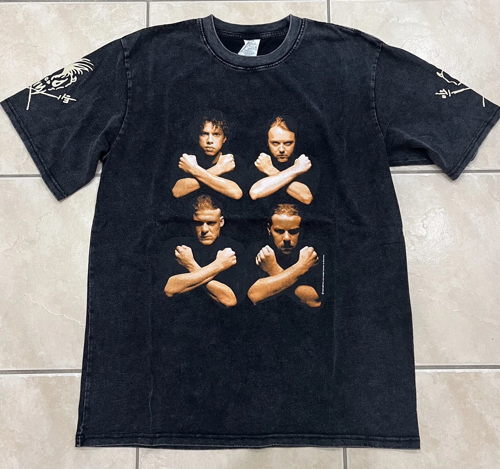 Vtg Metallica Rock Band Sz L Birth School Death - Adult & Kids T-Shirts, Sweatshirts & Hoodies apparel design preview 1