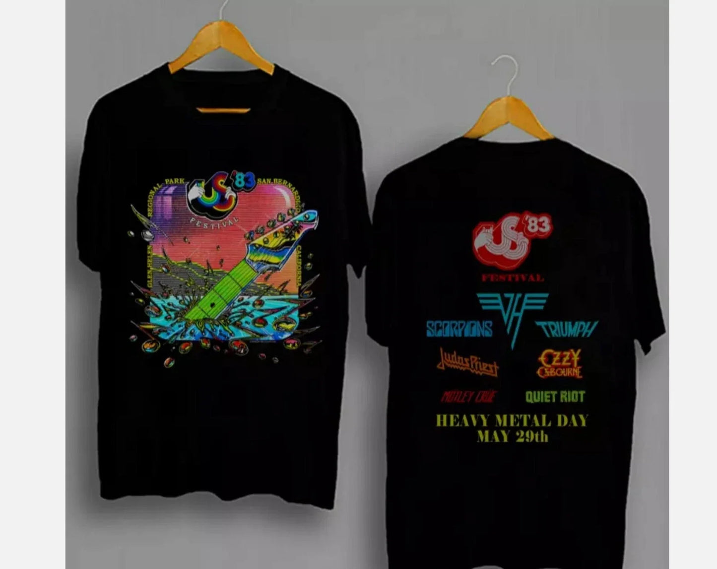 New US festival 1983 california 83 glen helen park - Adult & Kids T-Shirts, Sweatshirts & Hoodies apparel design preview 1