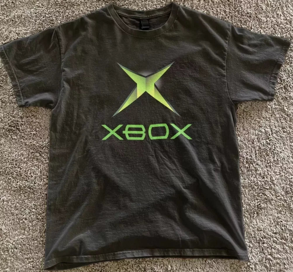 Original Xbox logo green black Vintage Gaming Y2k 360 - Adult & Kids T-Shirts, Sweatshirts & Hoodies apparel design preview 1