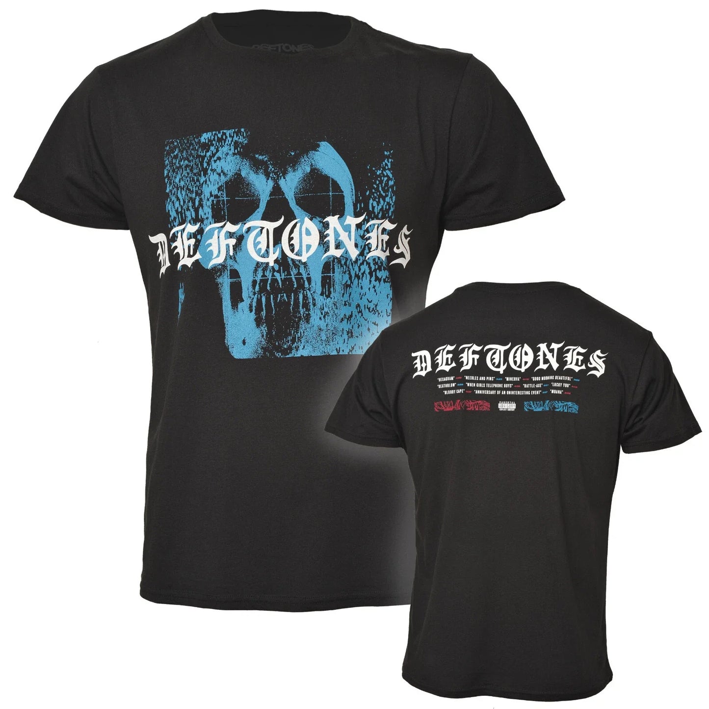 Official Deftones Static Skull Black New S M L XL XXL - Adult & Kids T-Shirts, Sweatshirts & Hoodies apparel design preview 1