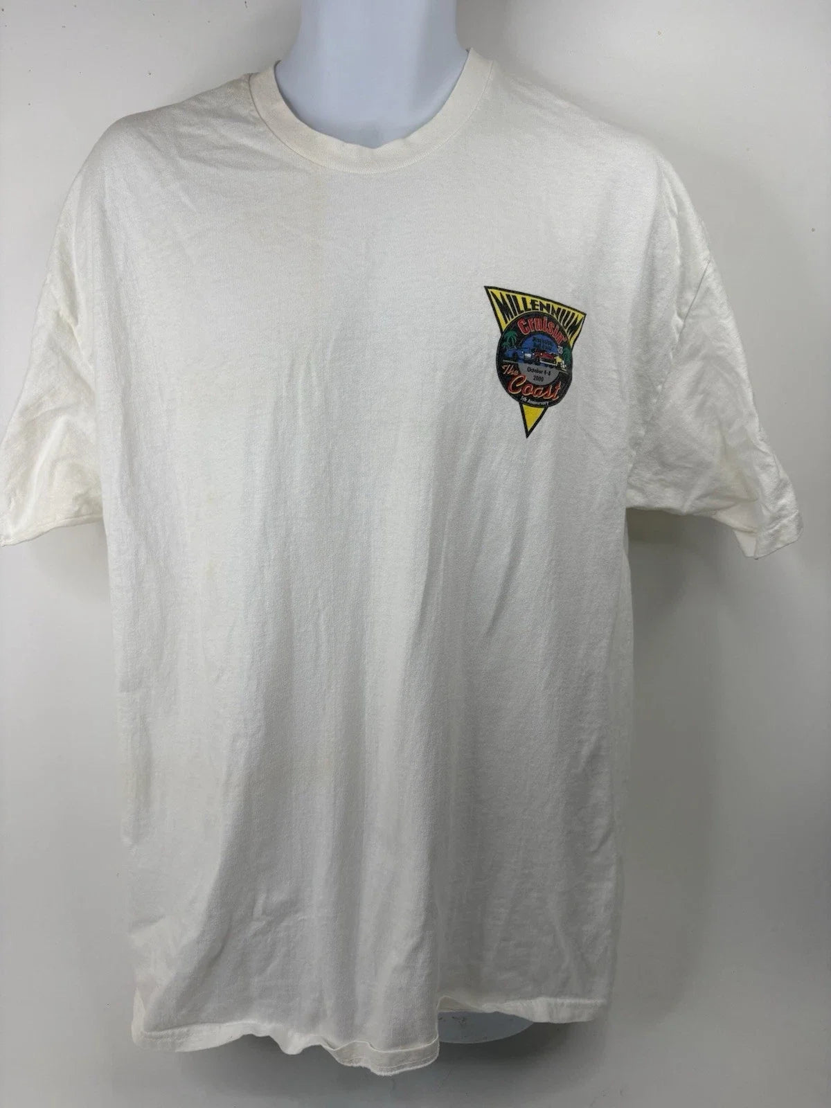 2000 Cruisin The Coast Mens L White Biloxi Car Show - Adult & Kids T-Shirts, Sweatshirts & Hoodies apparel design preview 1