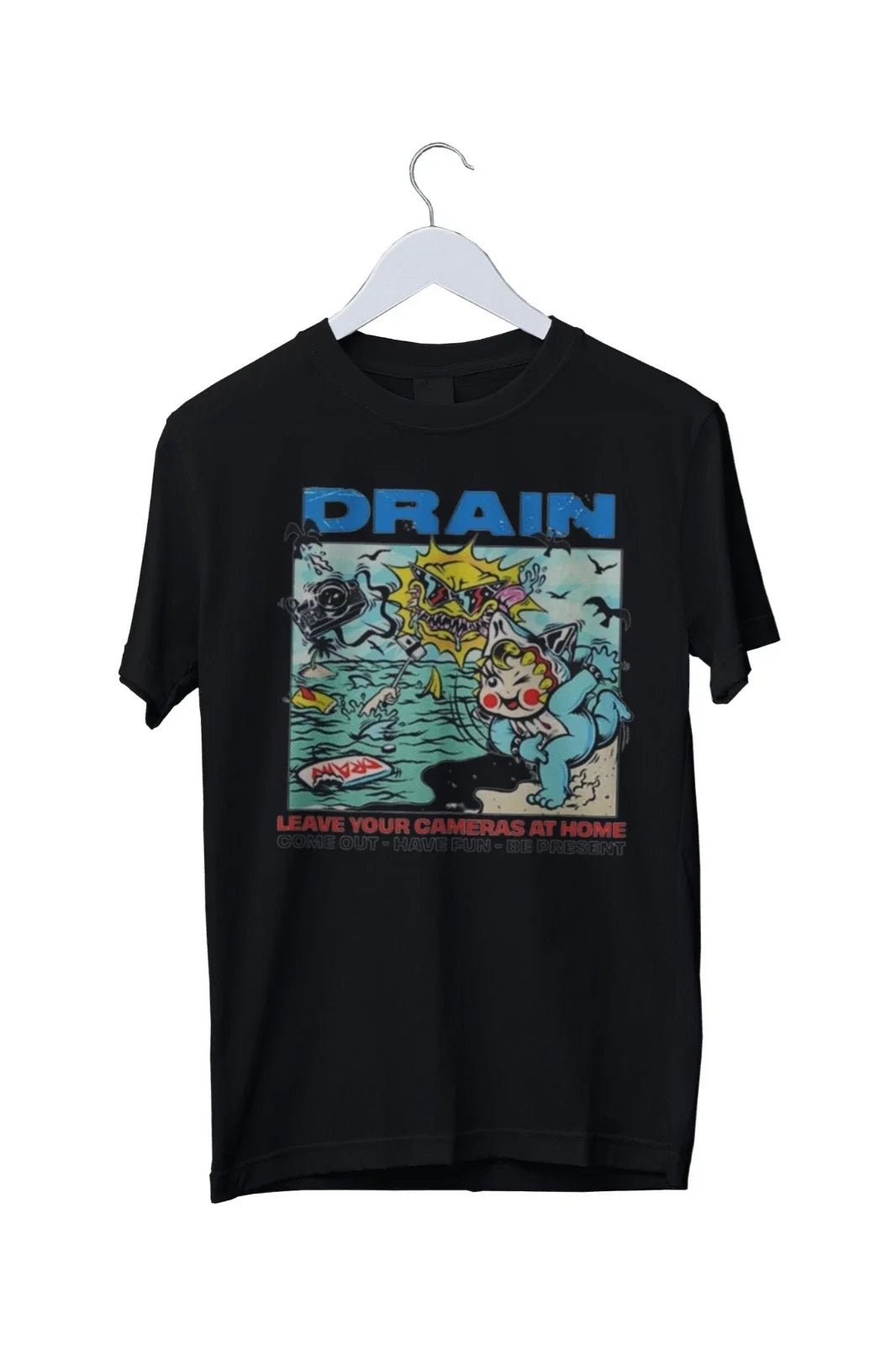 DRAIN Band On Tour In CALIFORNIA Graphic Print Mens S - Adult & Kids T-Shirts, Sweatshirts & Hoodies apparel design preview 1