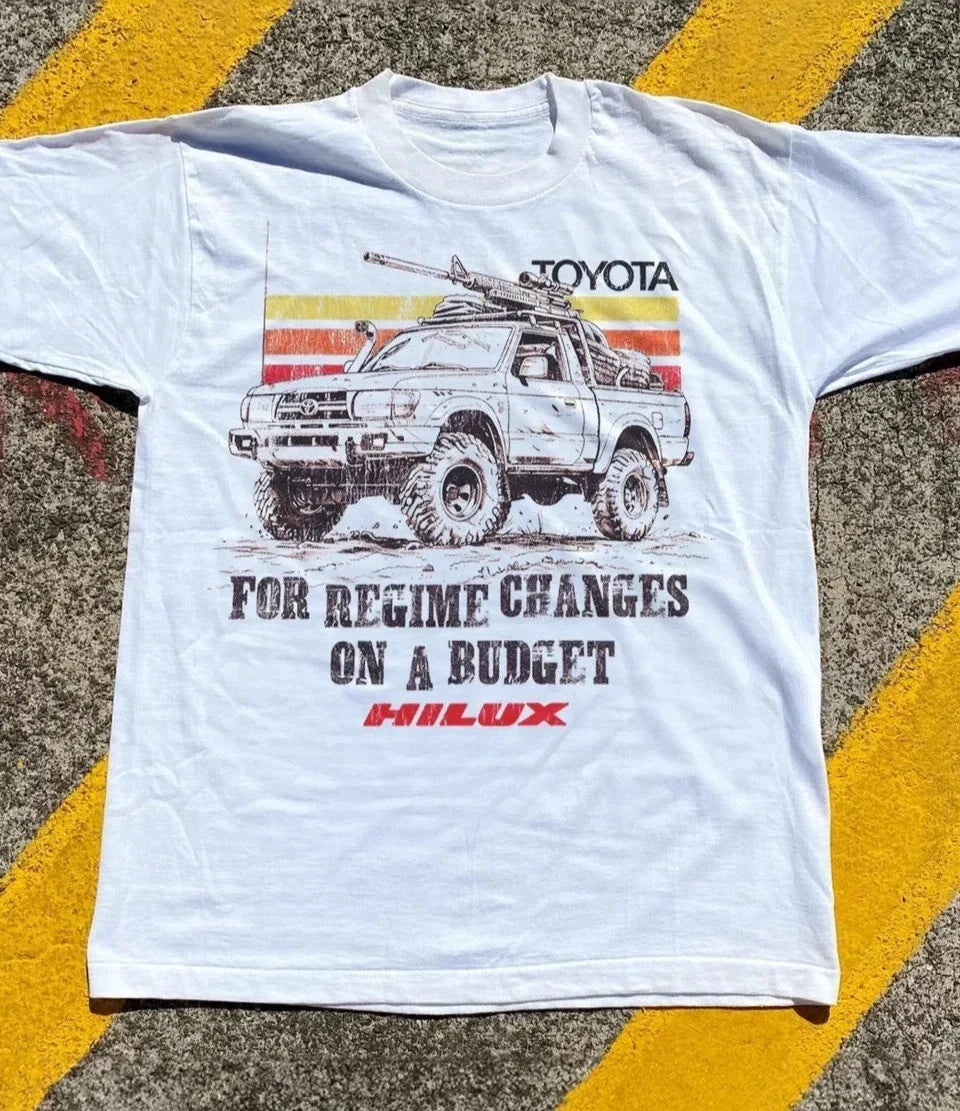 Toyotas For Regime Changes On A Budget Hilux Militia - Adult & Kids T-Shirts, Sweatshirts & Hoodies apparel design preview 1