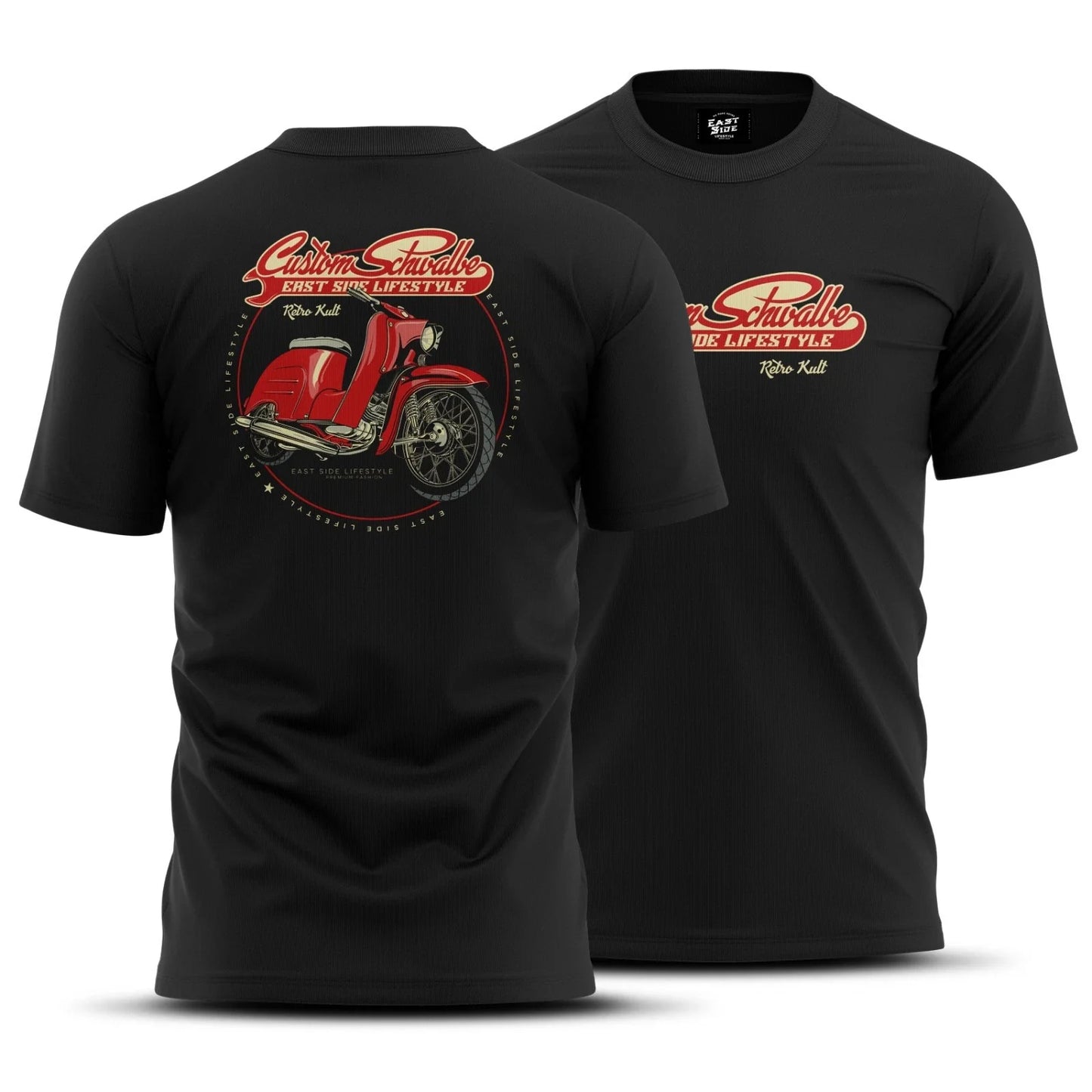 Custom Schwalbe Retro Cult East Side Lifestyle - Adult & Kids T-Shirts, Sweatshirts & Hoodies apparel design preview 1