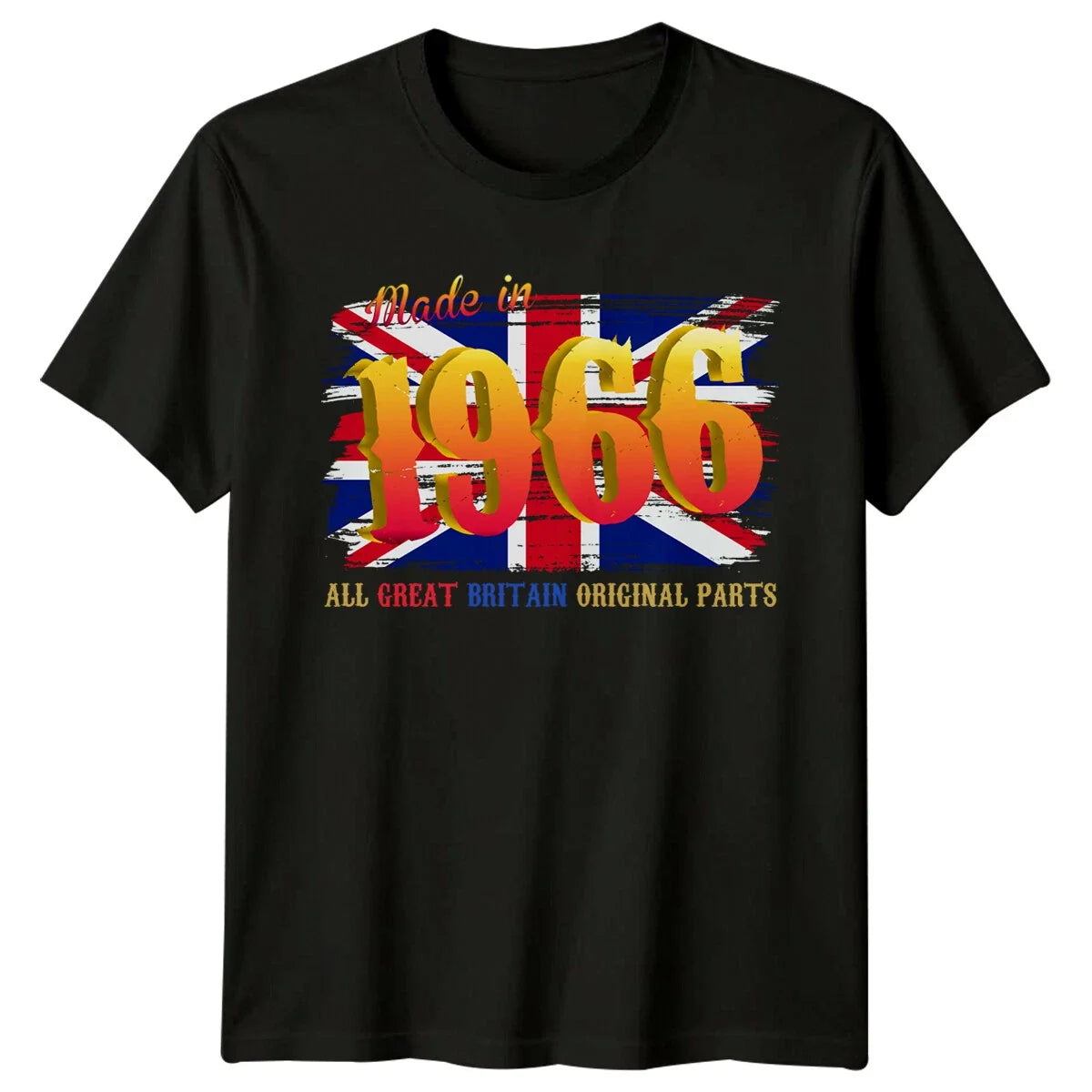 Made In 1966 British Flag Birth Year Mens Womens - Adult & Kids T-Shirts, Sweatshirts & Hoodies apparel design preview 1