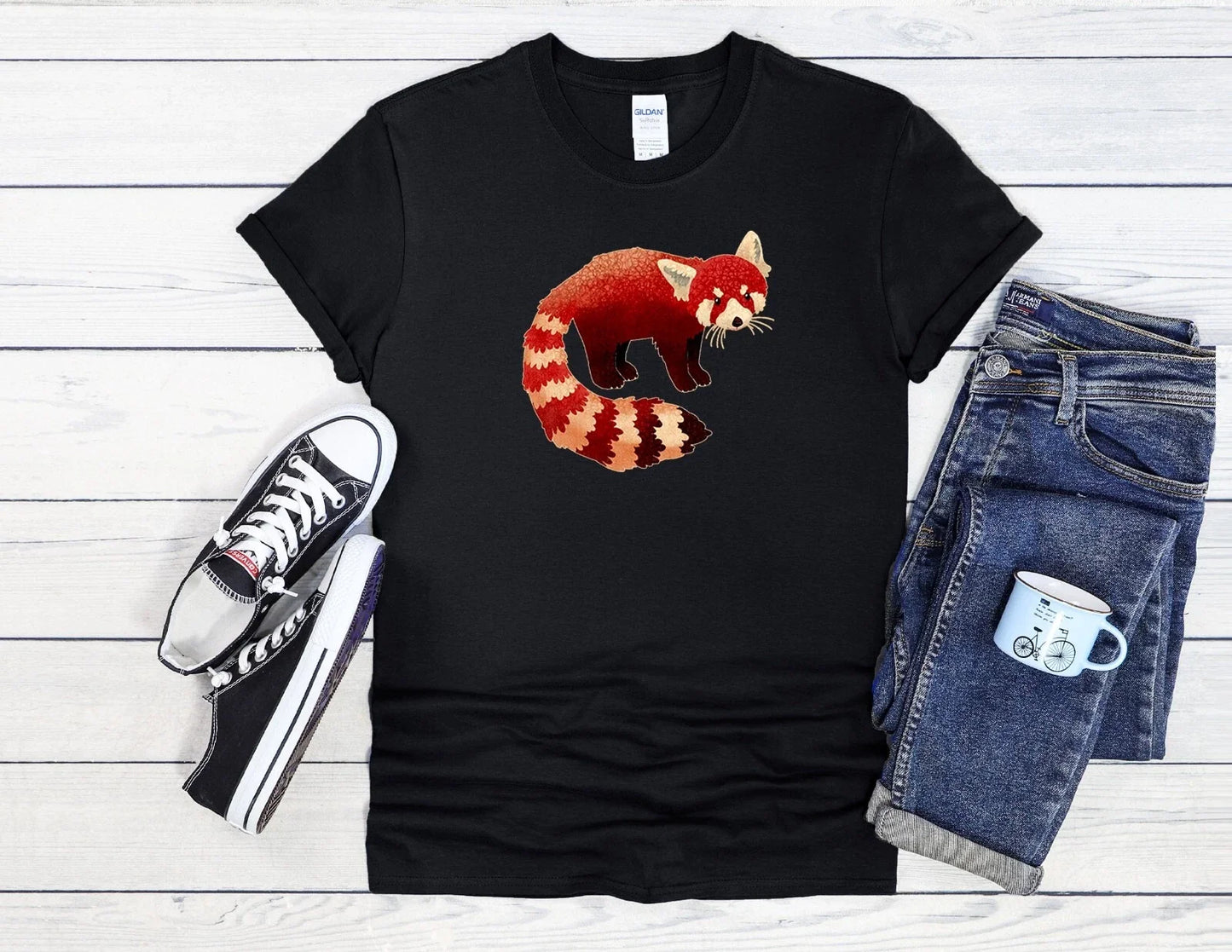 Red Panda Cute Animal Cool Men Women Baseball 4114 - Adult & Kids T-Shirts, Sweatshirts & Hoodies apparel design preview 1