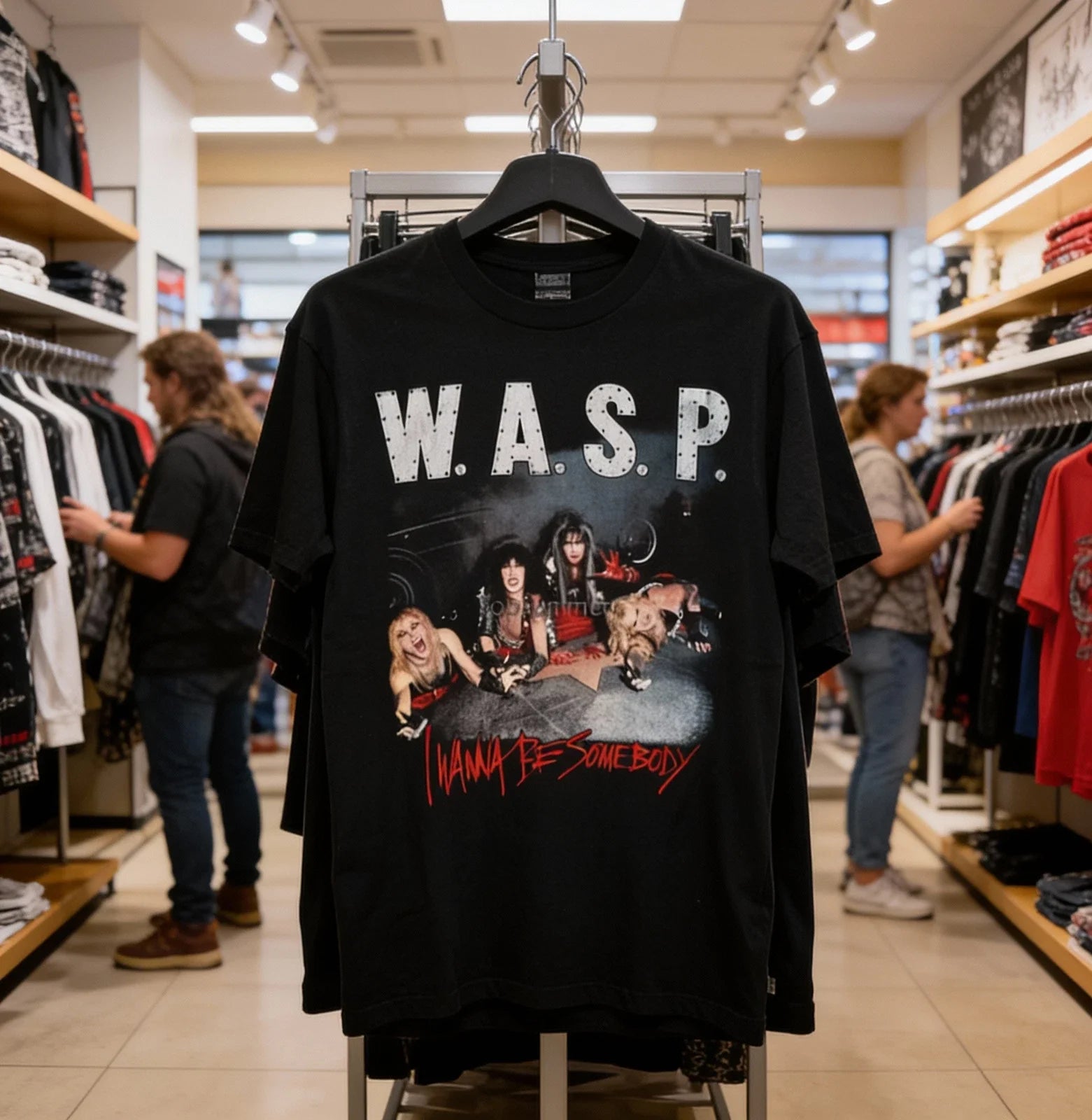 Wasp Band I Wanna Be Somebody Unisex COncert S-5XL - Adult & Kids T-Shirts, Sweatshirts & Hoodies apparel design preview 1