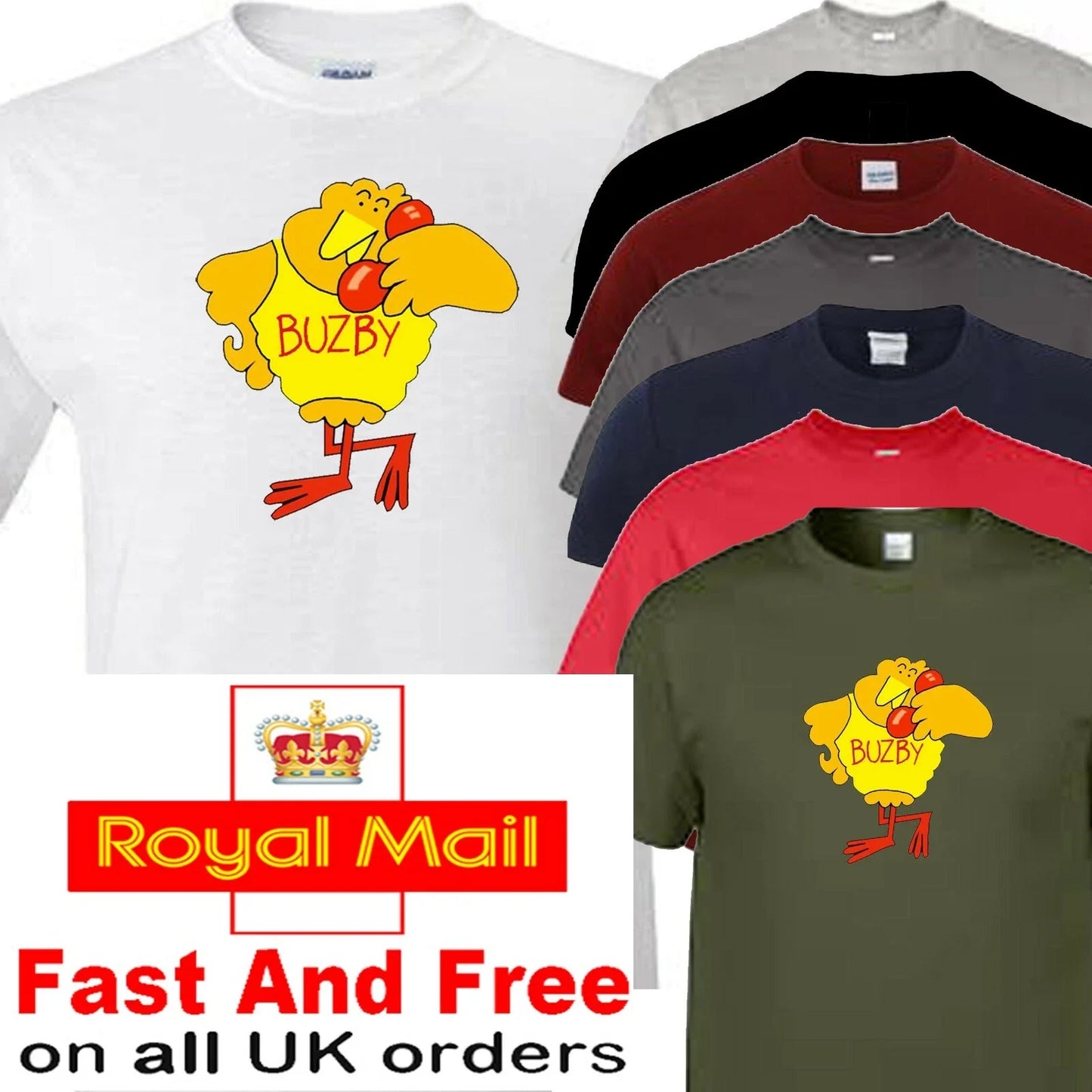 Buzby retro digital printed - Adult & Kids T-Shirts, Sweatshirts & Hoodies apparel design preview 1