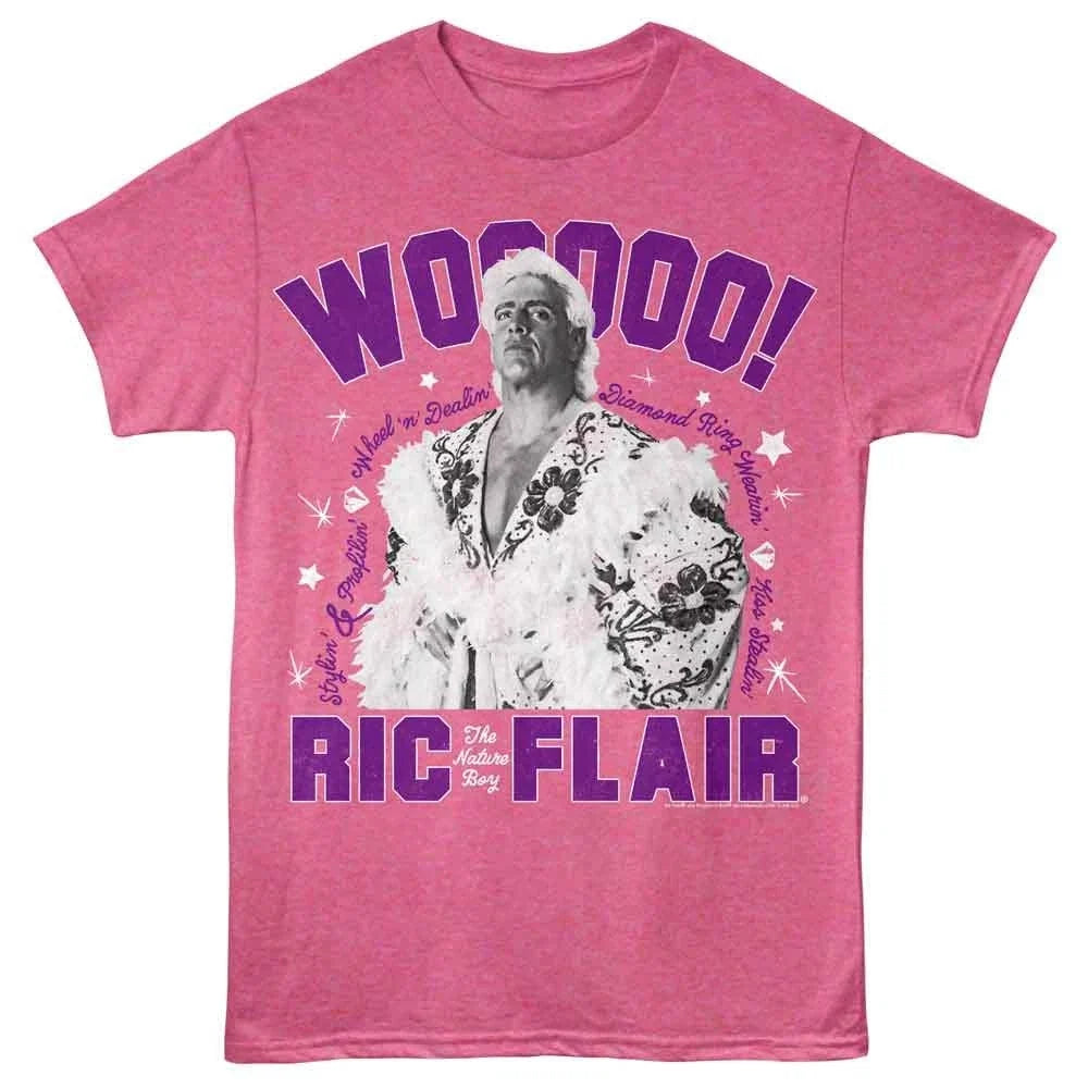 Ric Flair Stylin And Profilin Retro Pink Heather - Adult & Kids T-Shirts, Sweatshirts & Hoodies apparel design preview 1