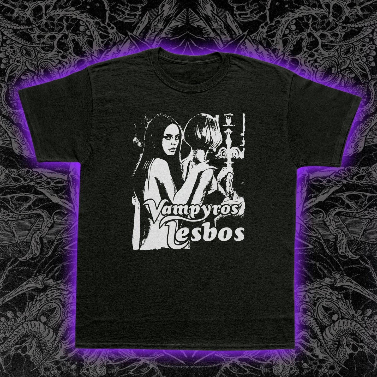 Vampyros Lesbos 1971 Cult Vampire Horror Film Graphic - Adult & Kids T-Shirts, Sweatshirts & Hoodies apparel design preview 1