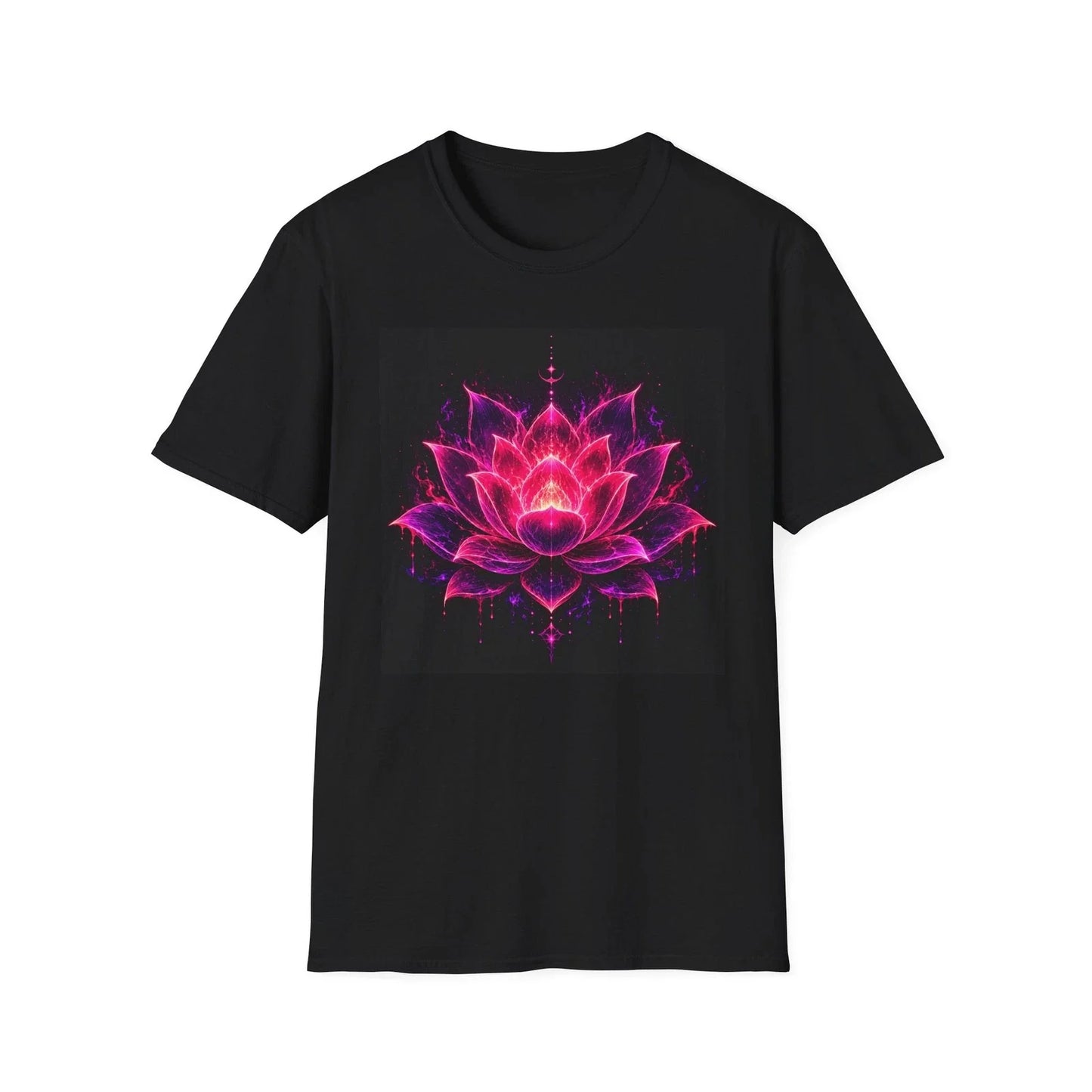 Neon Lotus Flower Pink Mandala Floral - Adult & Kids T-Shirts, Sweatshirts & Hoodies apparel design preview 1