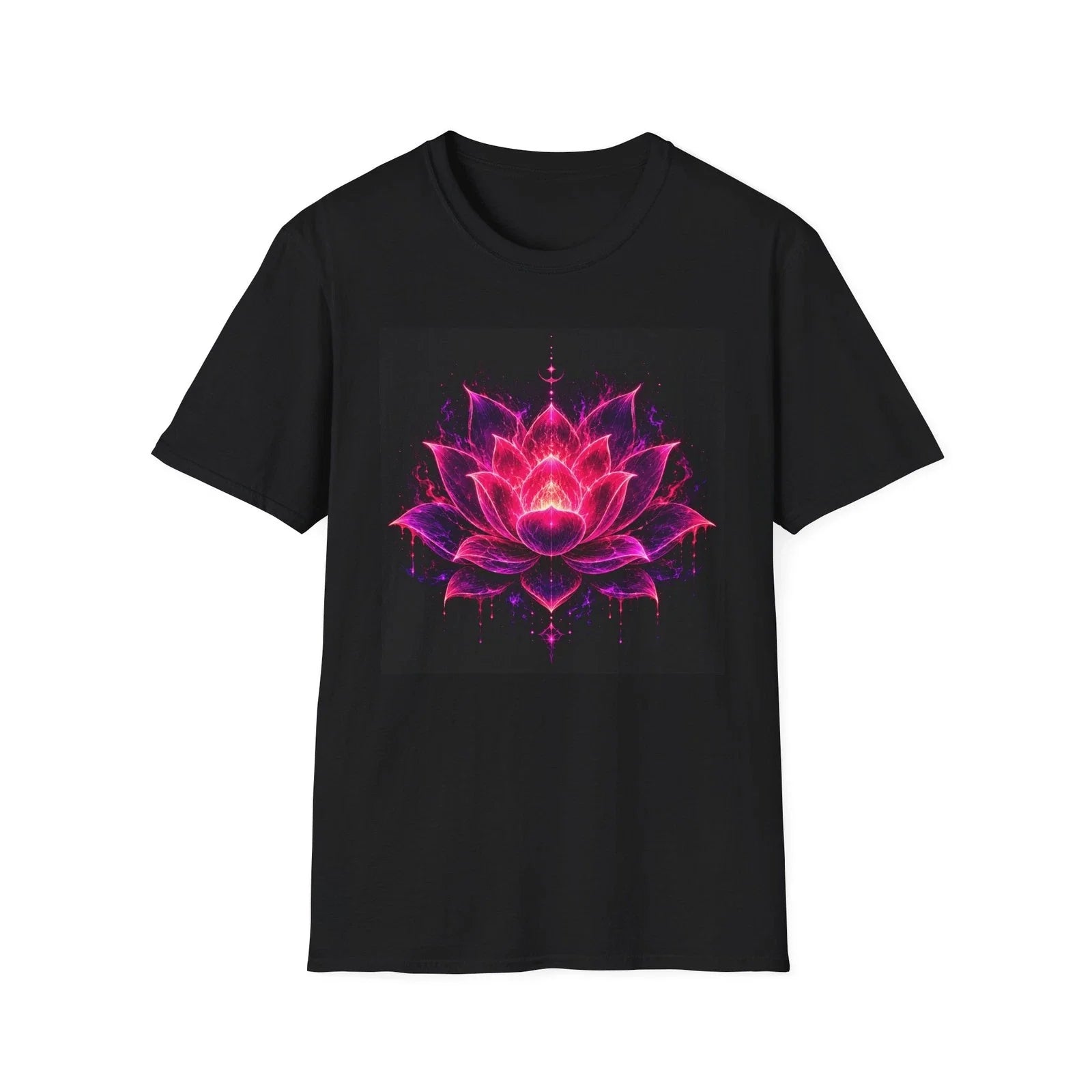 Neon Lotus Flower Pink Mandala Floral - Adult & Kids T-Shirts, Sweatshirts & Hoodies apparel design preview 1