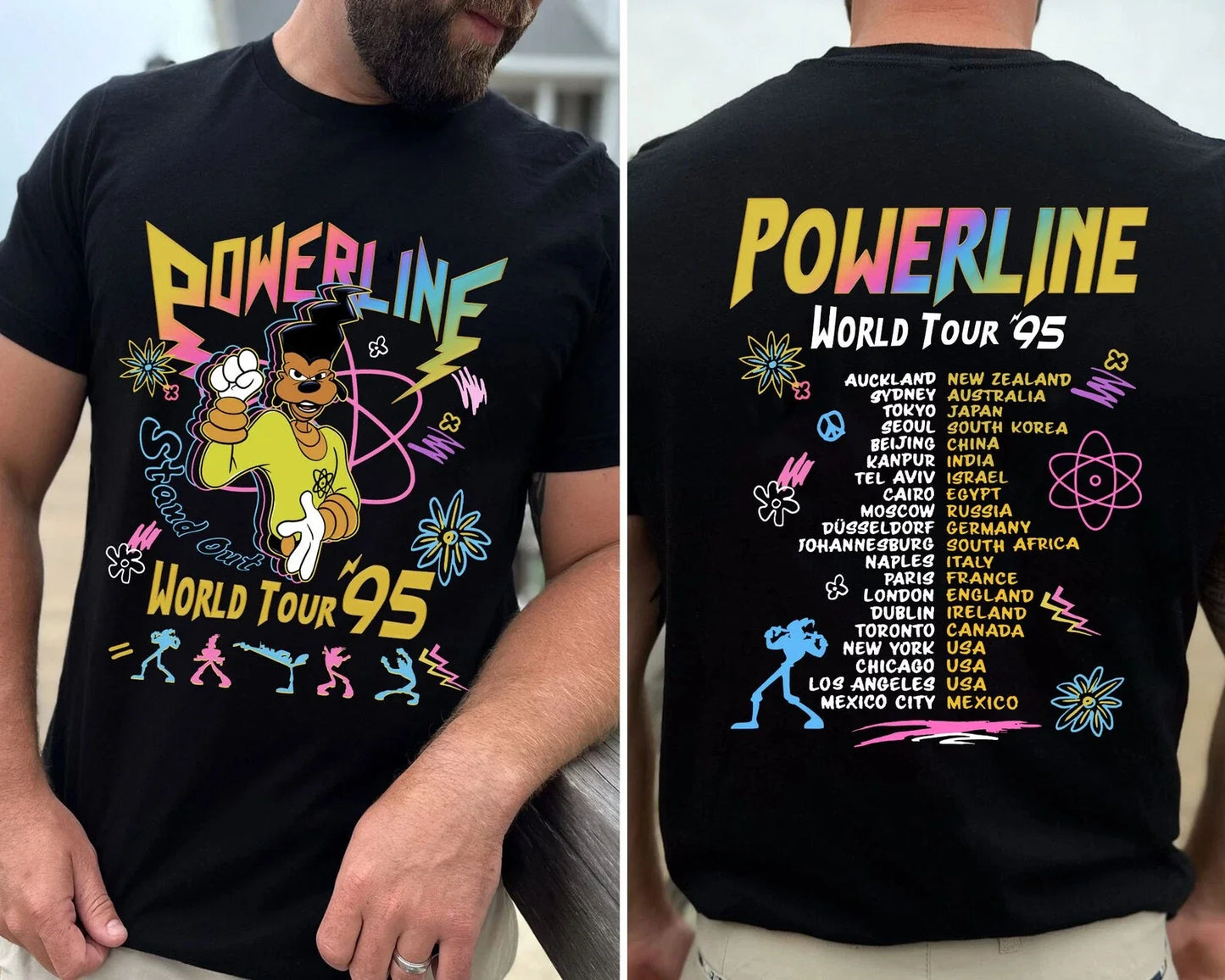 Powerline Stand Out World Tour 95 Vintage A Goofy - Adult & Kids T-Shirts, Sweatshirts & Hoodies apparel design preview 1