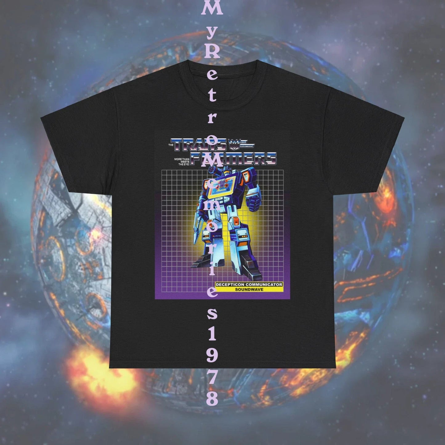 NEW Transformers Decepticon Soundwave Box Art Design - Adult & Kids T-Shirts, Sweatshirts & Hoodies apparel design preview 1