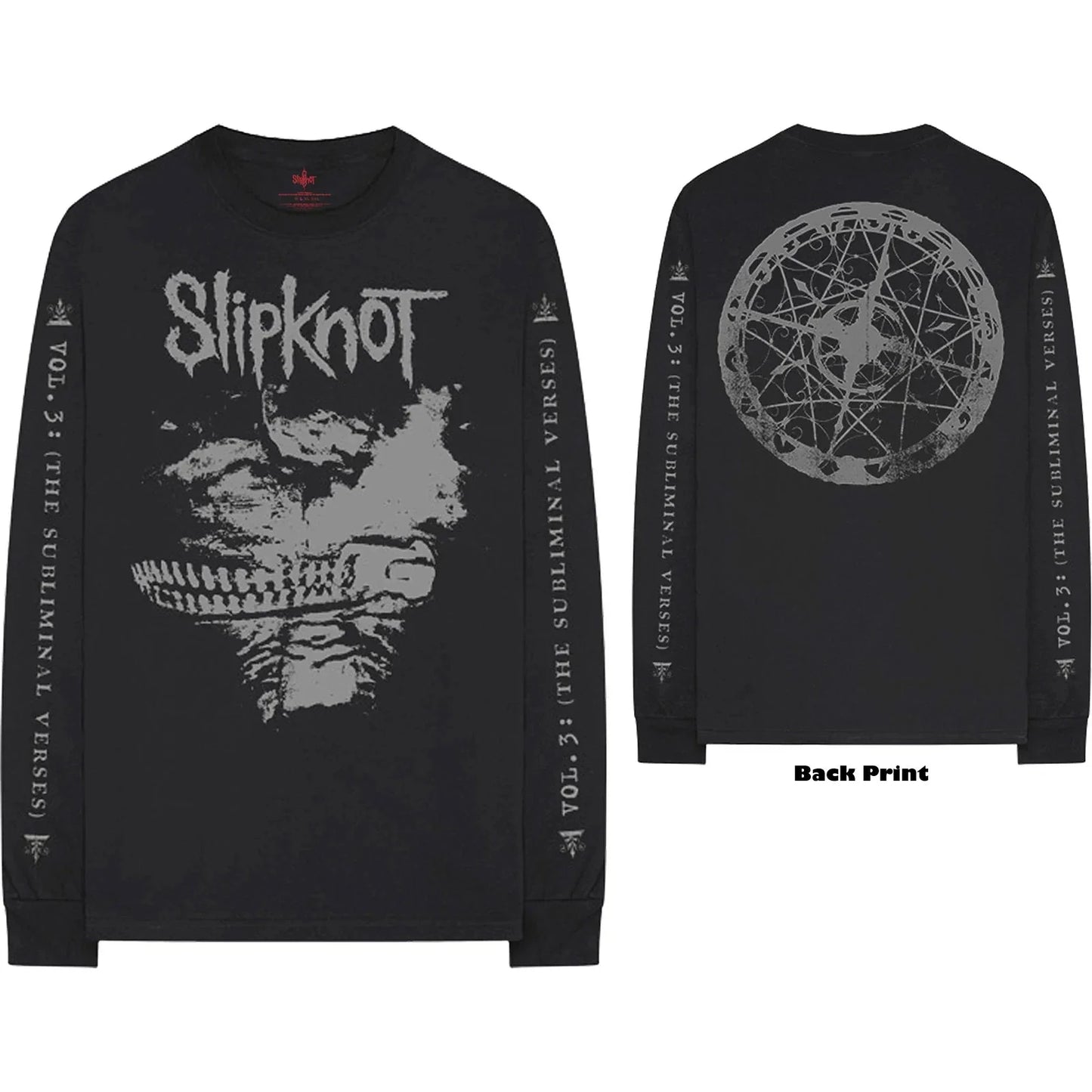 Slipknot Subliminal Verses (Back Sleeve Print) - Adult & Kids T-Shirts, Sweatshirts & Hoodies apparel design preview 1