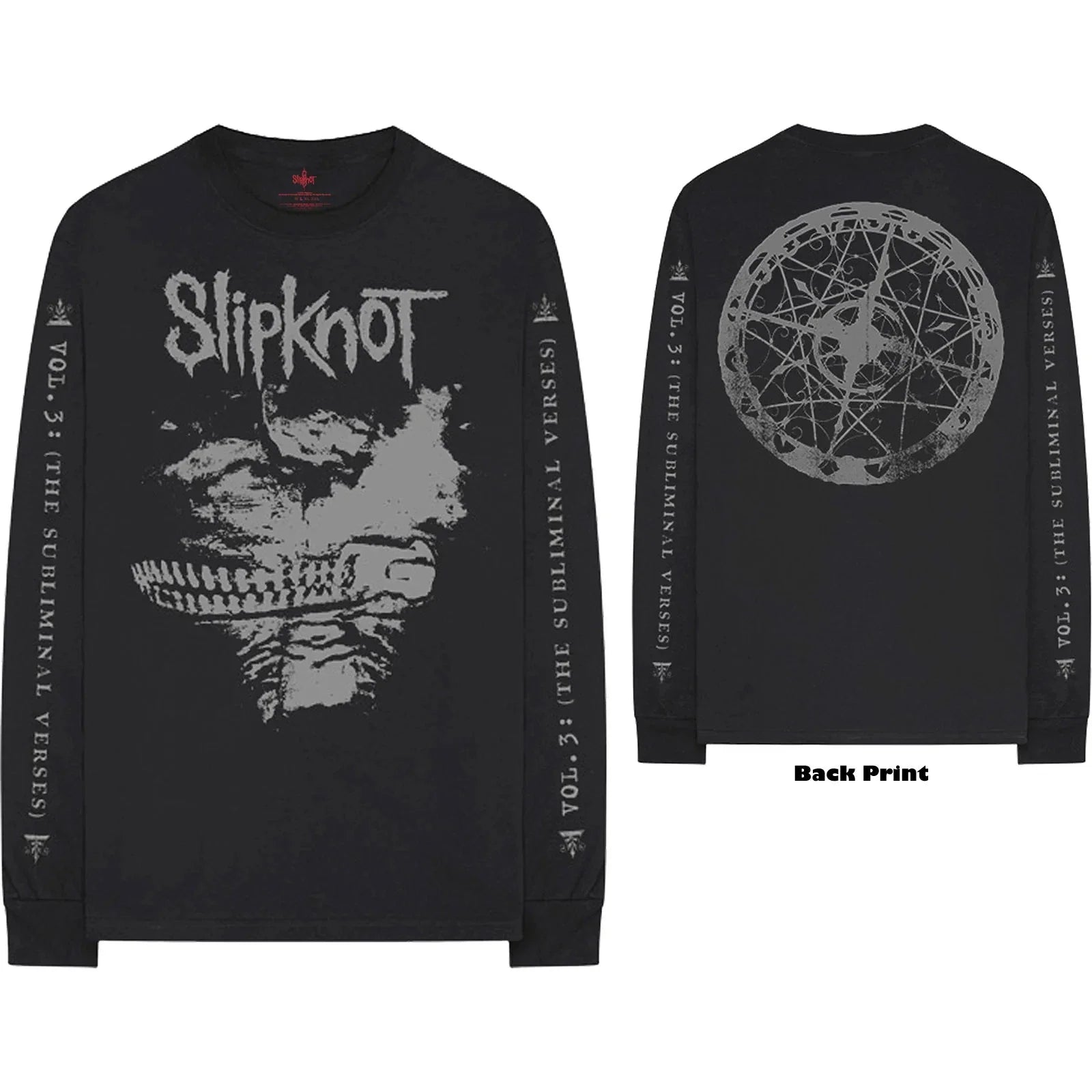 Slipknot Subliminal Verses (Back Sleeve Print) - Adult & Kids T-Shirts, Sweatshirts & Hoodies apparel design preview 1