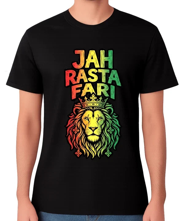 Jah Rasta Fari Reggae Mens Ladies Rastaman Lion - Adult & Kids T-Shirts, Sweatshirts & Hoodies apparel design preview 1