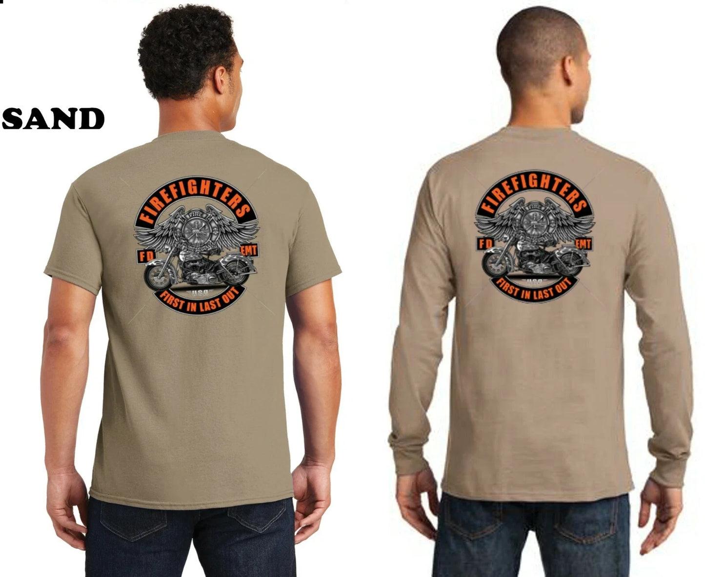 Biker Life Firefighter First Responder Custom Built - Adult & Kids T-Shirts, Sweatshirts & Hoodies apparel design preview 1