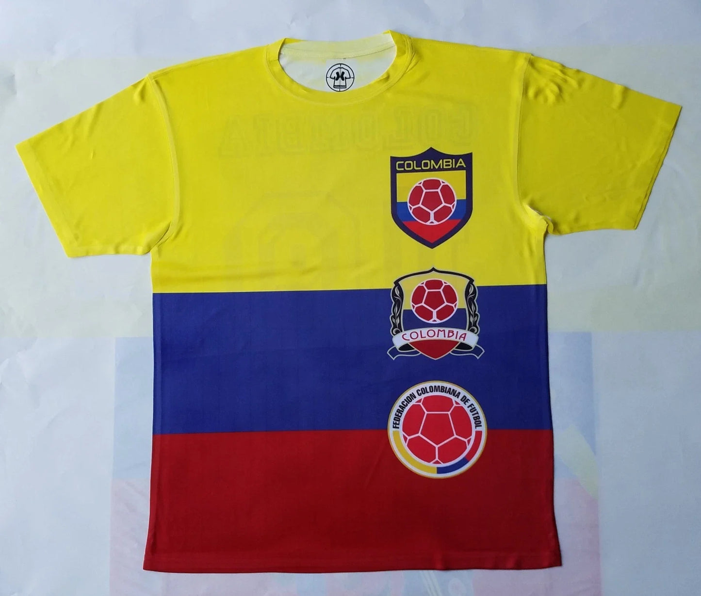 Colombia Soccer logo dry fit futbol world cup - Adult & Kids T-Shirts, Sweatshirts & Hoodies apparel design preview 1
