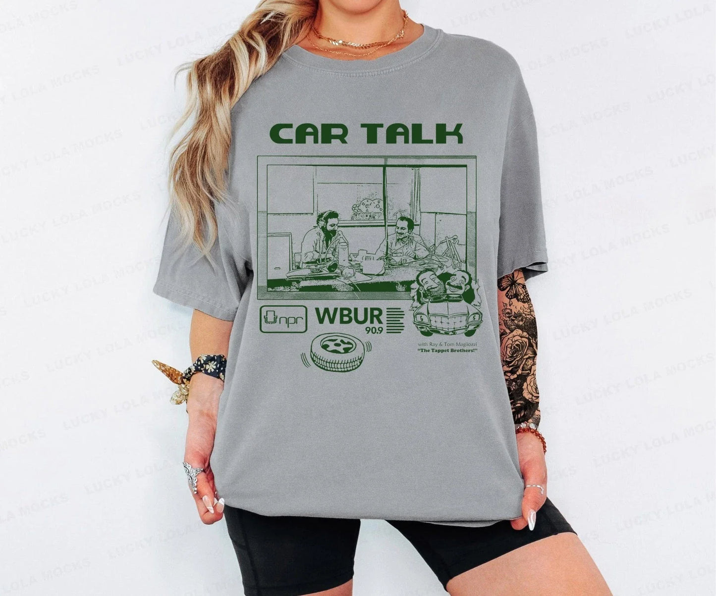 Car Talk WBUR 90.9 NPR Graphic Comfort Colors Grey - Adult & Kids T-Shirts, Sweatshirts & Hoodies apparel design preview 1