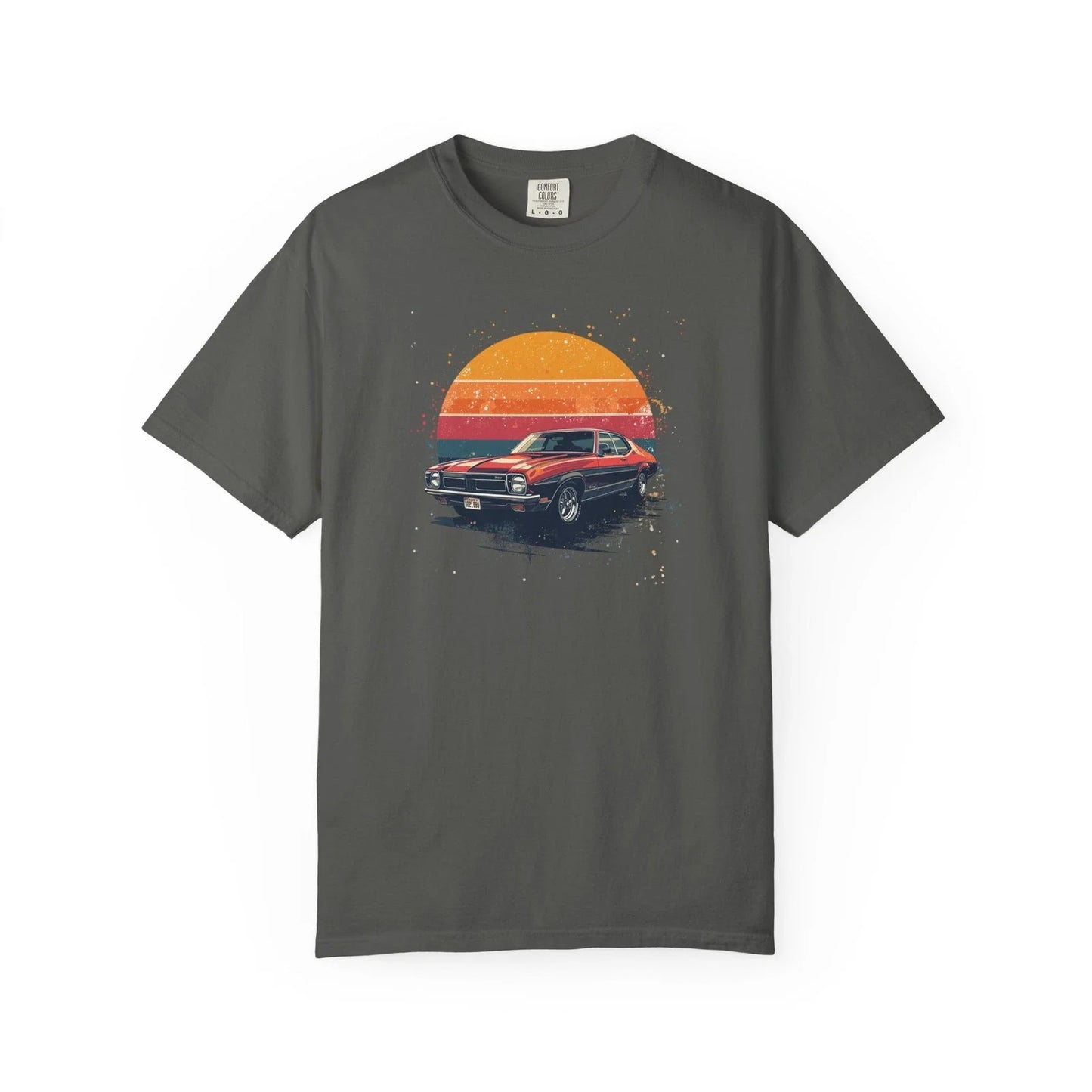 Vintage Muscle Car Retro Sunset Classic Cotton, - Adult & Kids T-Shirts, Sweatshirts & Hoodies apparel design preview 1
