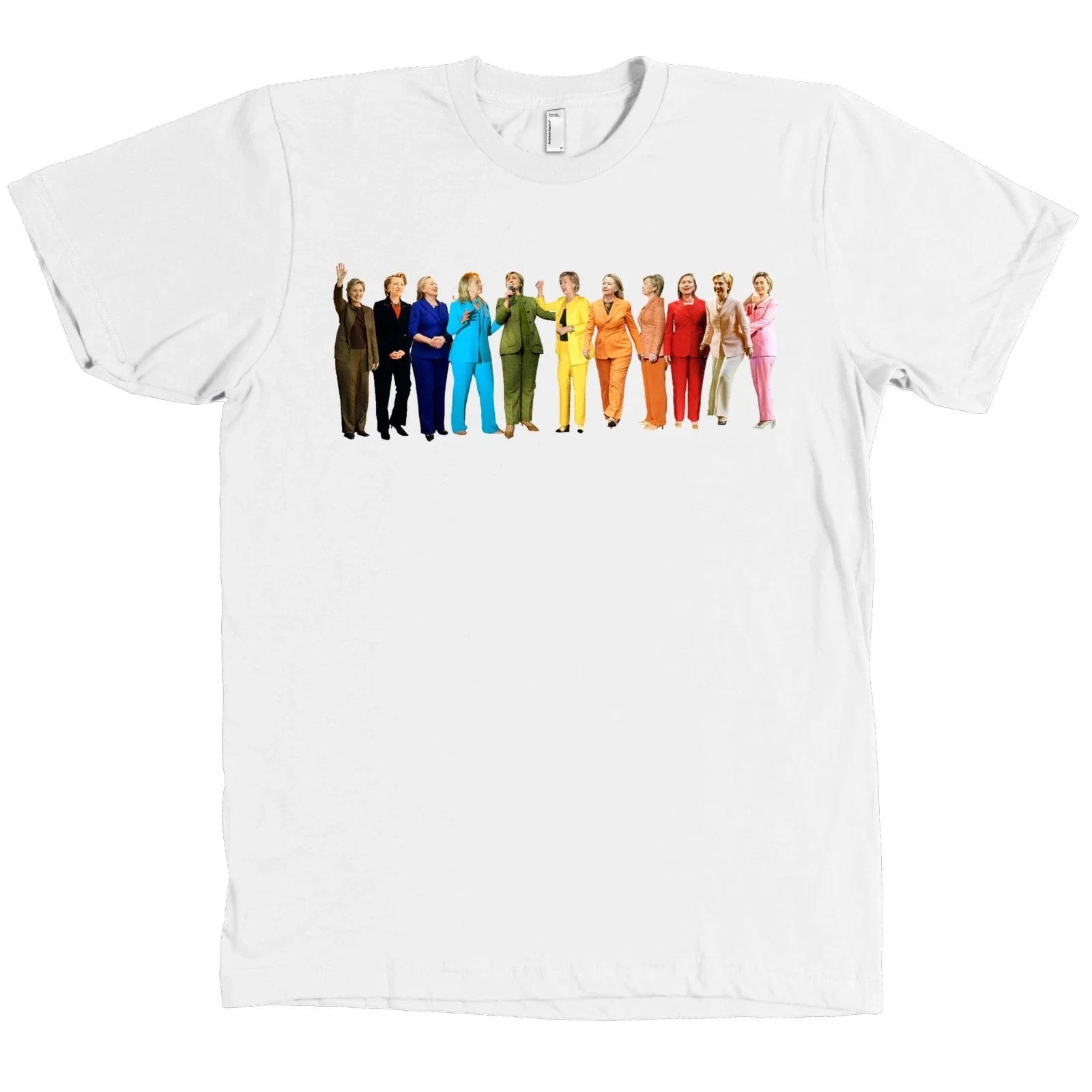 Hillary Clinton Pantsuit Rainbow Gay Pride NEW - Adult & Kids T-Shirts, Sweatshirts & Hoodies apparel design preview 1