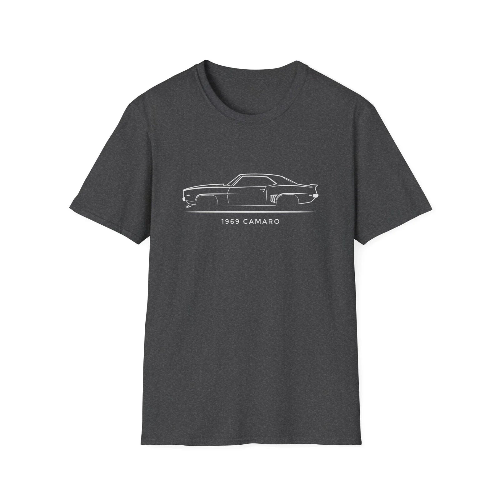 1969 Camaro Classic Muscle Car Line Art Vintage Style - Adult & Kids T-Shirts, Sweatshirts & Hoodies apparel design preview 1