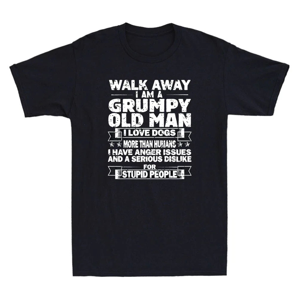 Walk Away I'm A Grumpy Old Man I Love Dogs Funny - Adult & Kids T-Shirts, Sweatshirts & Hoodies apparel design preview 1