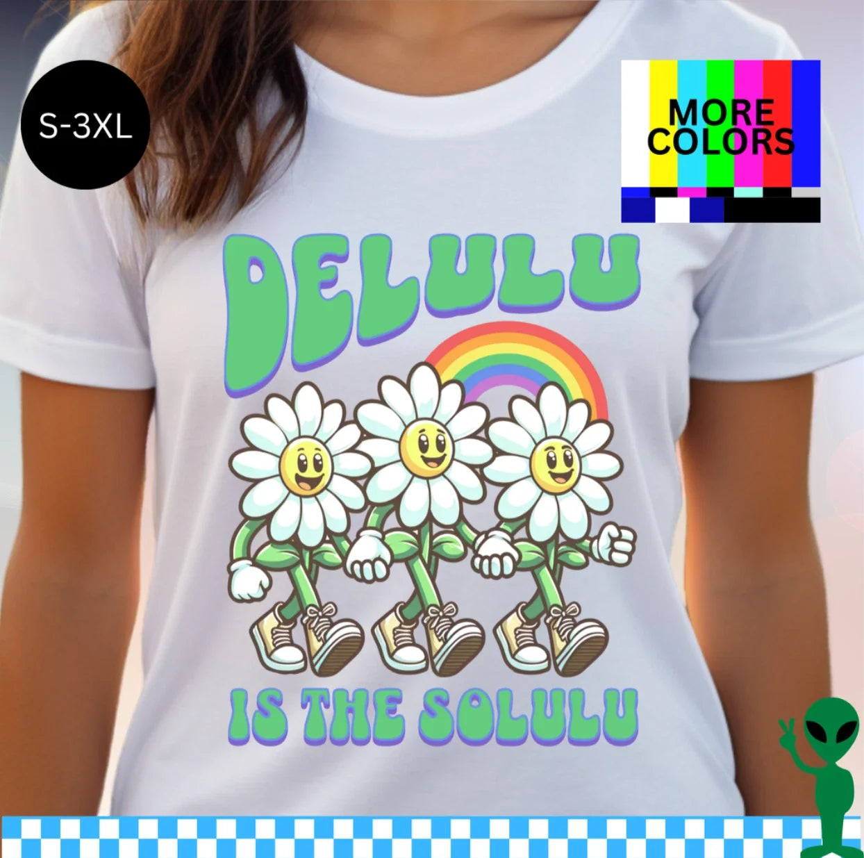 Delulu is the Solulu S-3XL Unisex Short-Sleeve - Adult & Kids T-Shirts, Sweatshirts & Hoodies apparel design preview 1