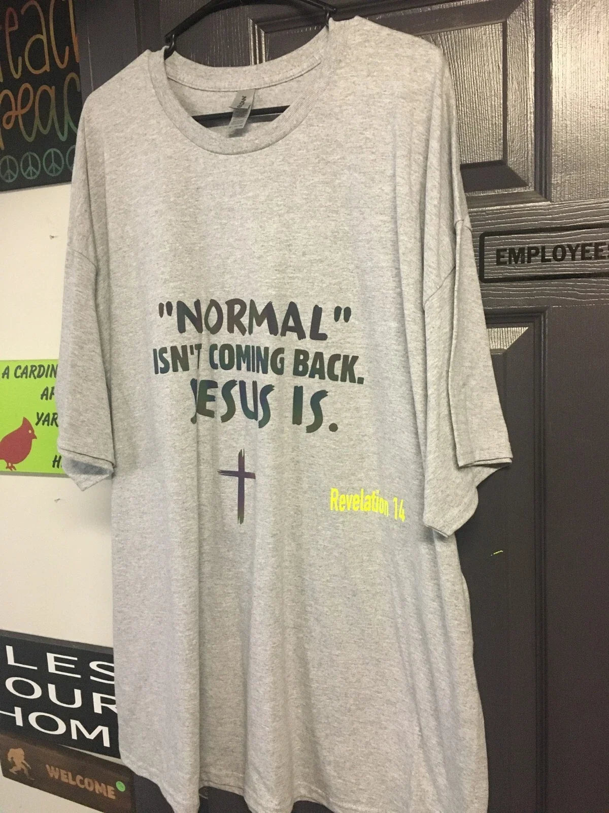 HANDMADE "NORMAL ISN'T COMING BACK. JESUS IS." gray - Adult & Kids T-Shirts, Sweatshirts & Hoodies apparel design preview 1