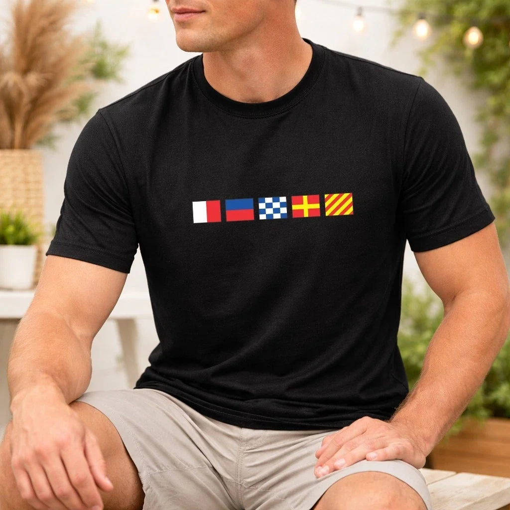 Personalised Nautical Signal Flag Printed Custom Your - Adult & Kids T-Shirts, Sweatshirts & Hoodies apparel design preview 1