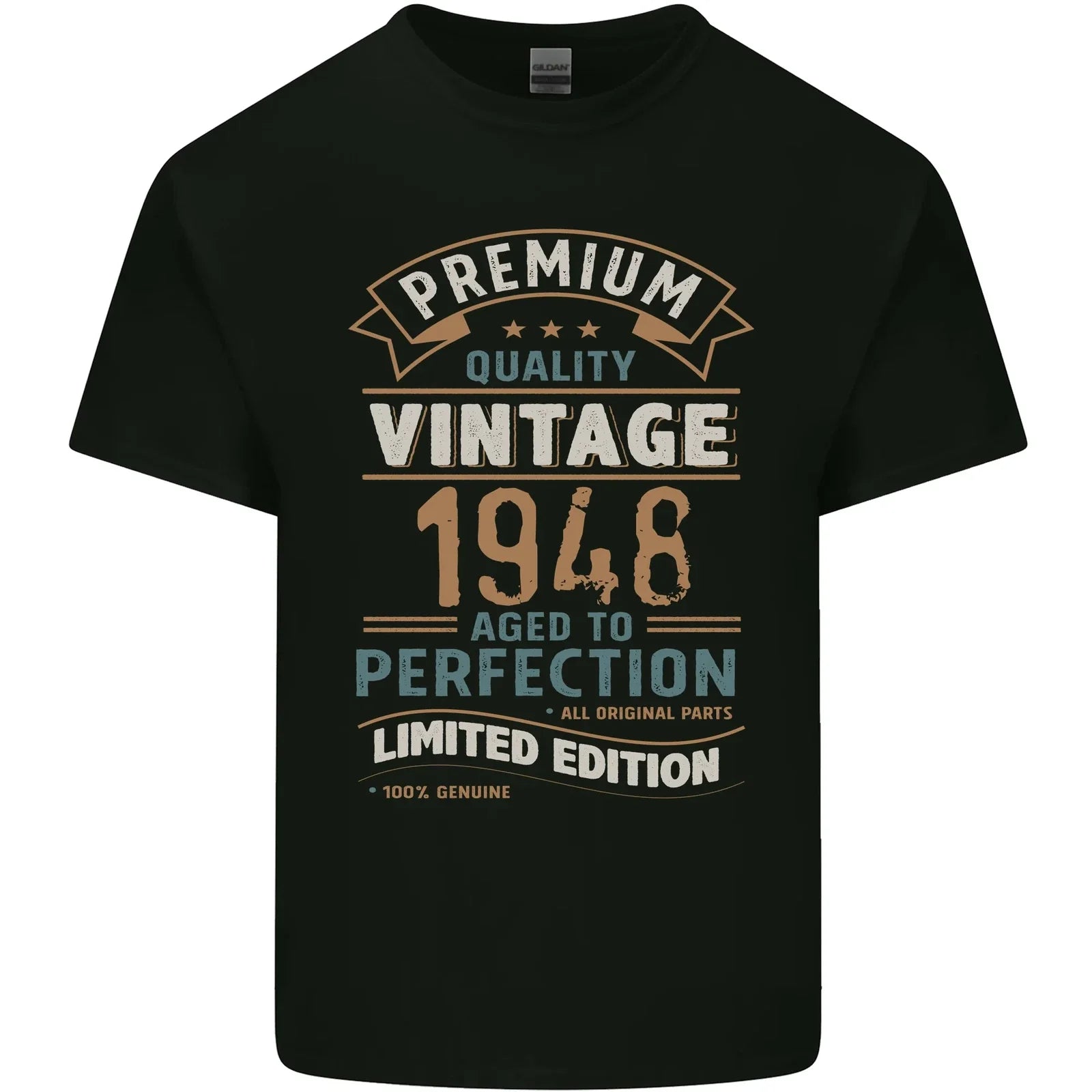 Premium Vintage 78th Birthday 1948 Mens Cotton Top - Adult & Kids T-Shirts, Sweatshirts & Hoodies apparel design preview 1