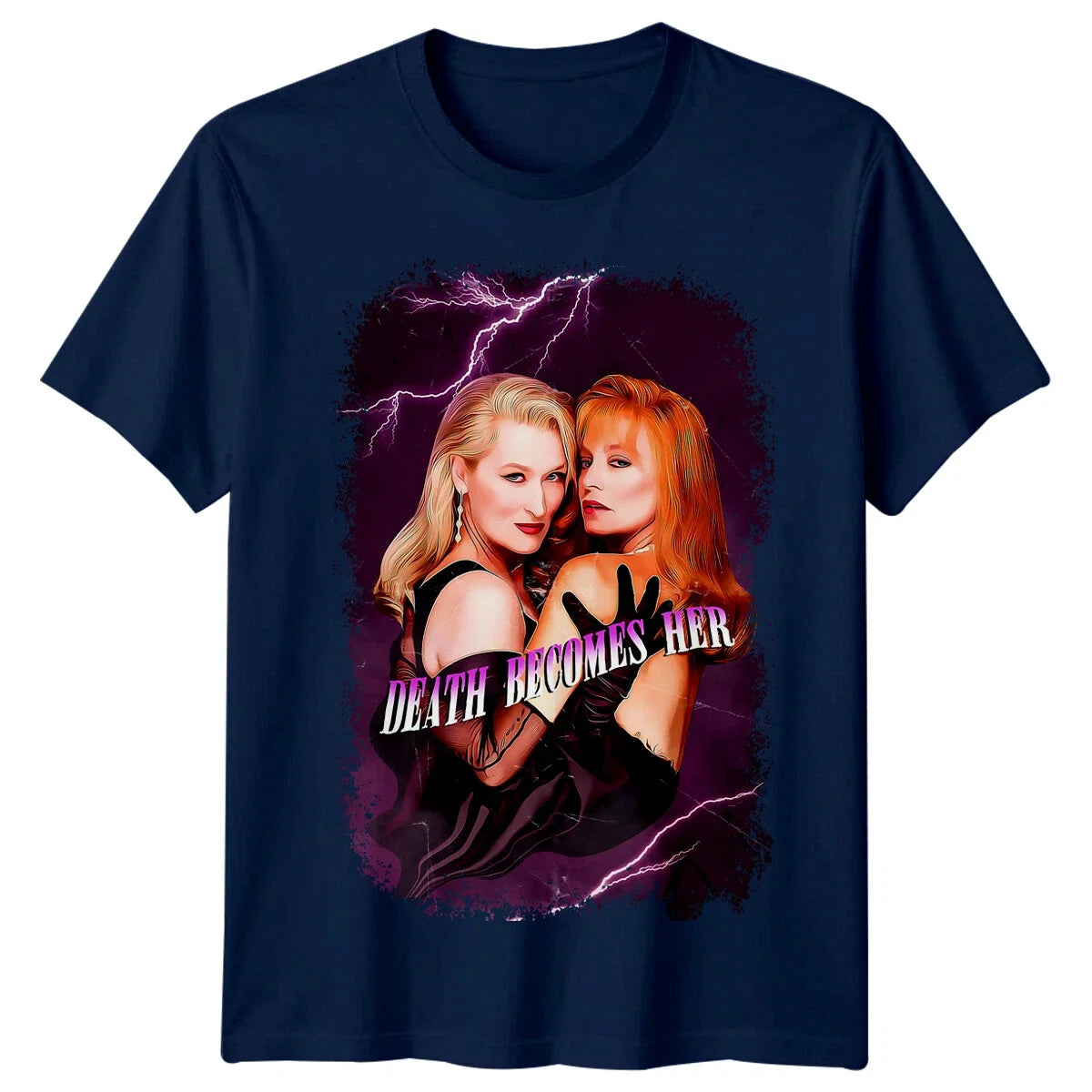 Death Becomes Her (1992) Movie Poster Inspired Retro - Adult & Kids T-Shirts, Sweatshirts & Hoodies apparel design preview 1