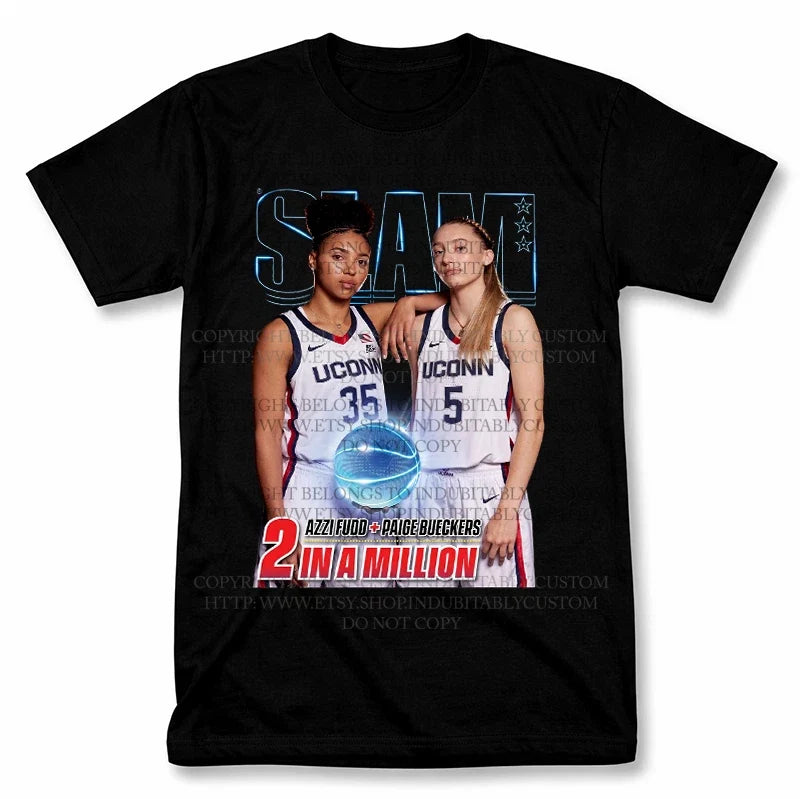 Slam Paige Bueckers Azzi Fudd Graphic Vintage - Adult & Kids T-Shirts, Sweatshirts & Hoodies apparel design preview 1