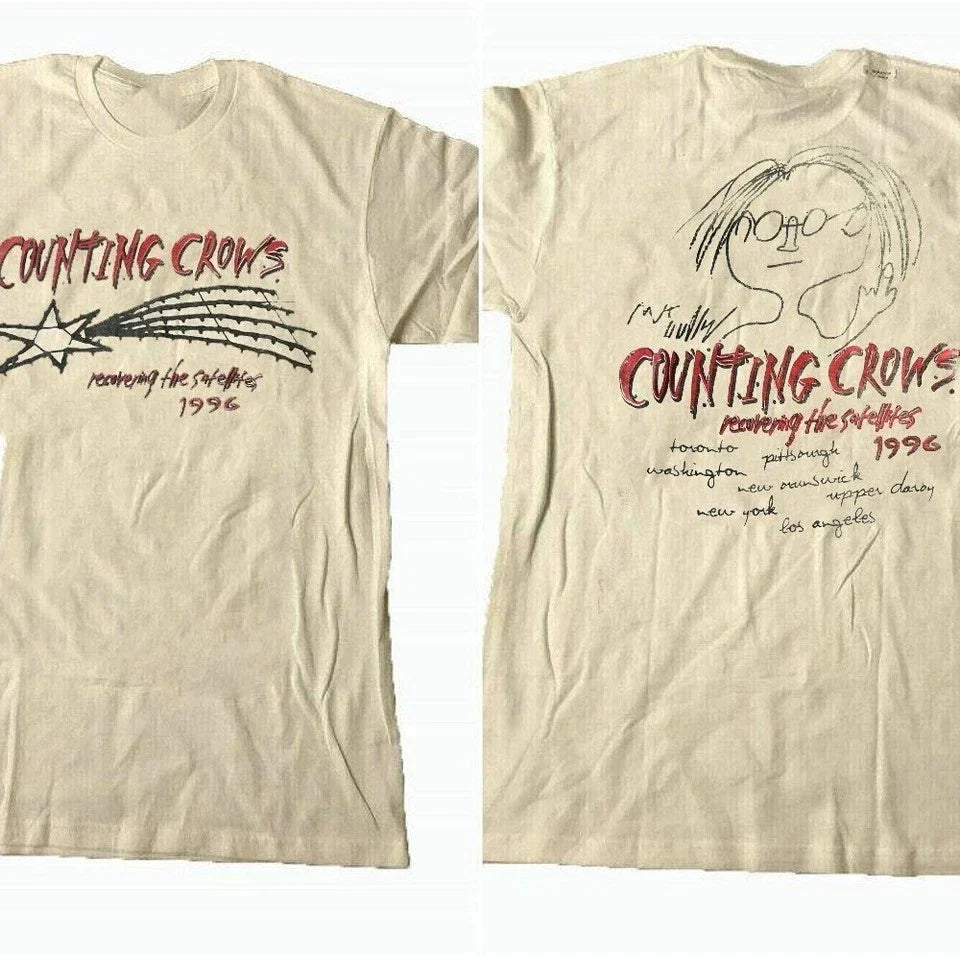 Vtg Counting Crows 1996 2 side Sand Short sleeve - Adult & Kids T-Shirts, Sweatshirts & Hoodies apparel design preview 1