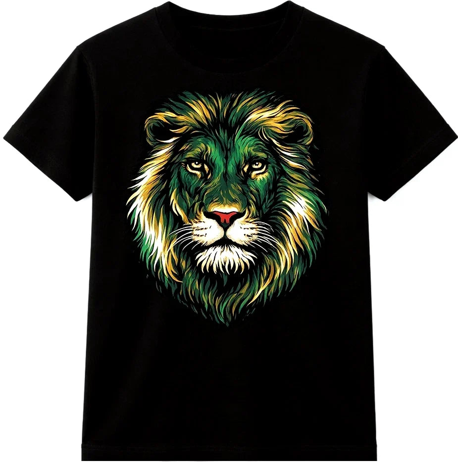 Lion Head Graphic Bold Wild Animal Wildlife Portrait - Adult & Kids T-Shirts, Sweatshirts & Hoodies apparel design preview 1