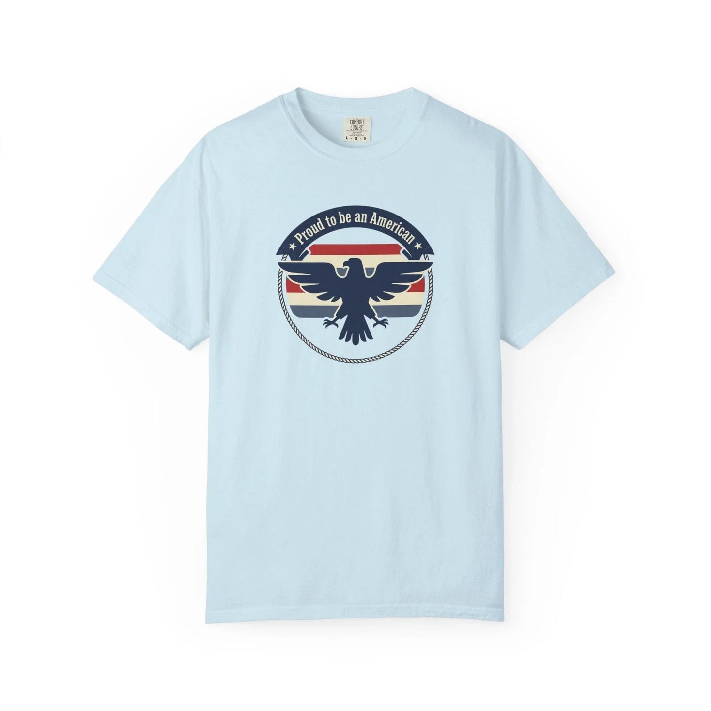 Proud to Be an American Eagle Retro Stripes, - Adult & Kids T-Shirts, Sweatshirts & Hoodies apparel design preview 1