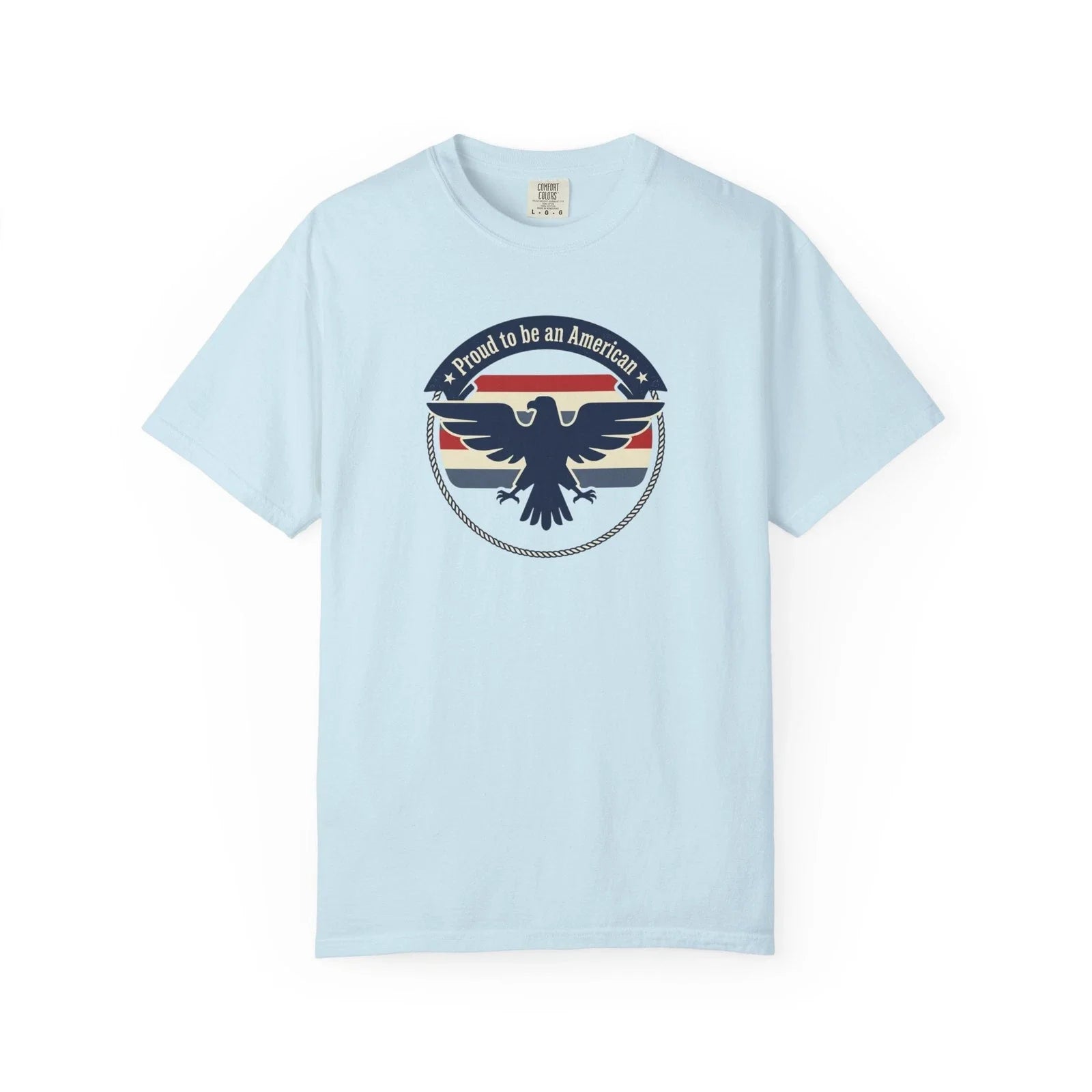 Proud to Be an American Eagle Retro Stripes, - Adult & Kids T-Shirts, Sweatshirts & Hoodies apparel design preview 1