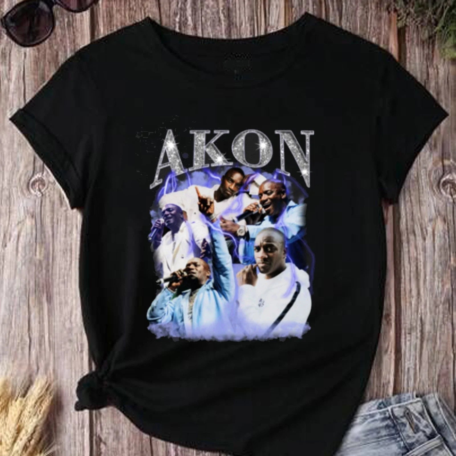 Retro Akon Rap Rapper Graphic Vintage for Lovers - Adult & Kids T-Shirts, Sweatshirts & Hoodies apparel design preview 1