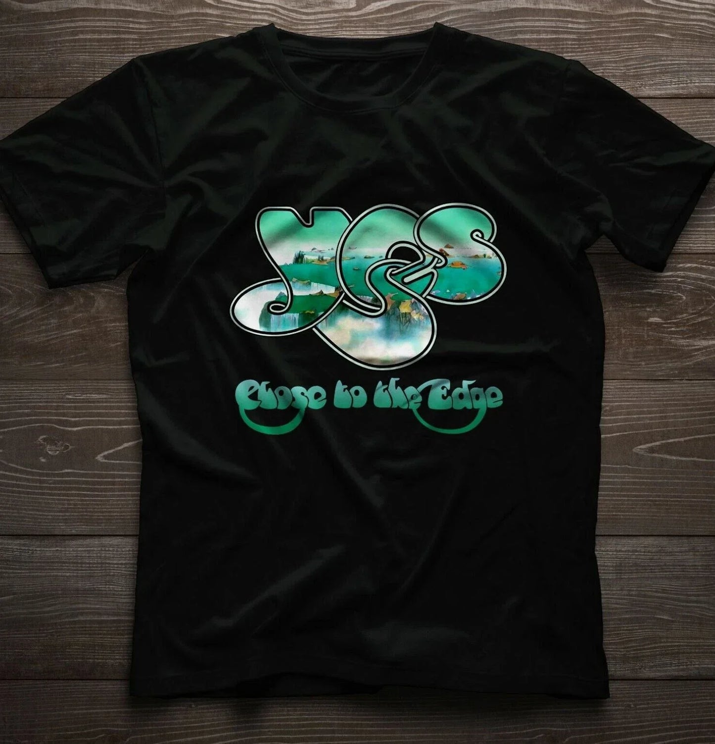 Yes Band Close To The Edge Album Logo Black - Adult & Kids T-Shirts, Sweatshirts & Hoodies apparel design preview 1