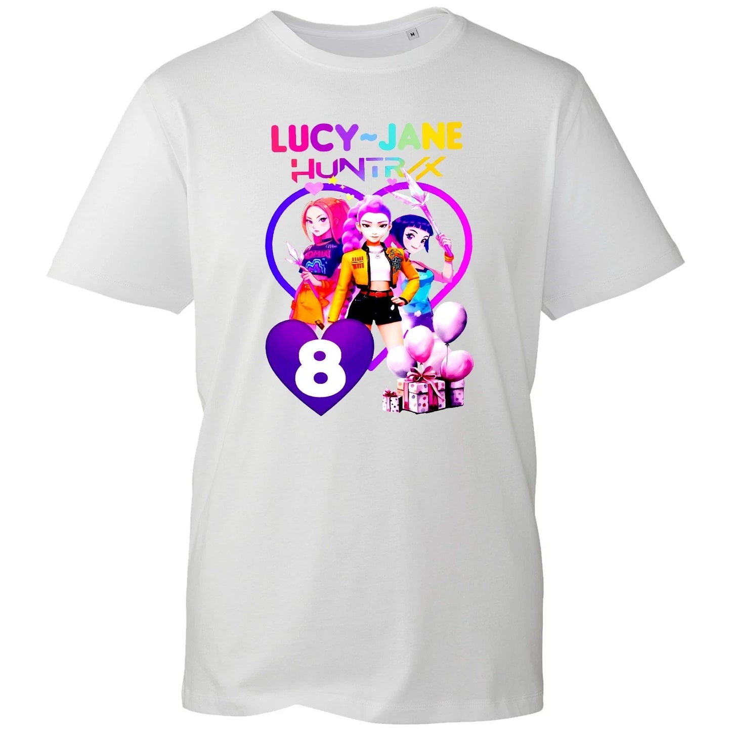 Personalised Girl 8th Birthday Any Name Age 8 Custom - Adult & Kids T-Shirts, Sweatshirts & Hoodies apparel design preview 1