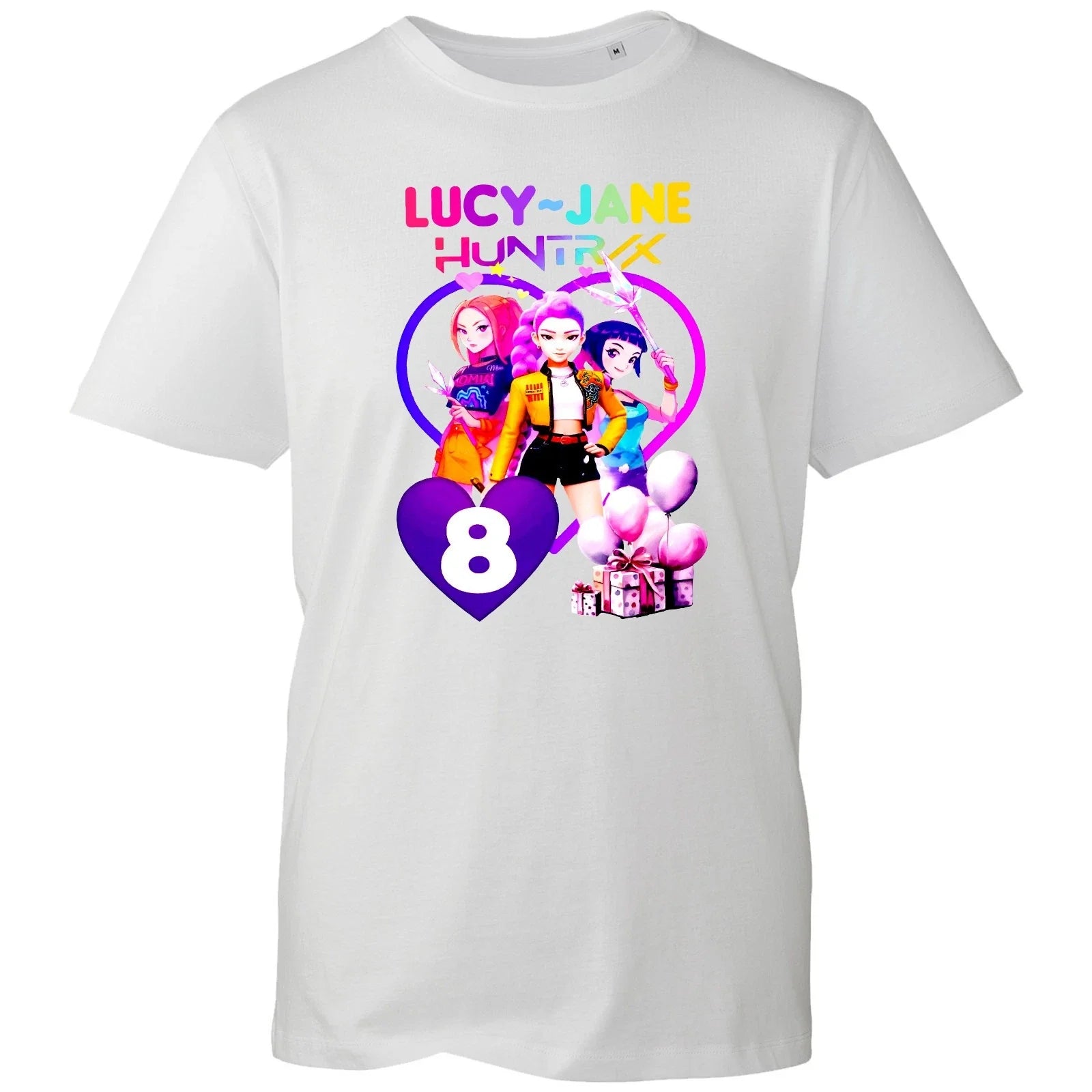 Personalised Girl 8th Birthday Any Name Age 8 Custom - Adult & Kids T-Shirts, Sweatshirts & Hoodies apparel design preview 1