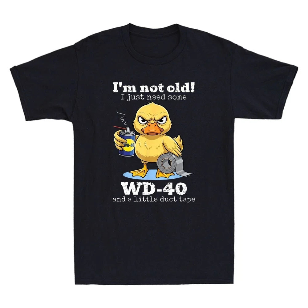 Duck I'm Not Old I Just Need Some WD-40 A Little Duct - Adult & Kids T-Shirts, Sweatshirts & Hoodies apparel design preview 1