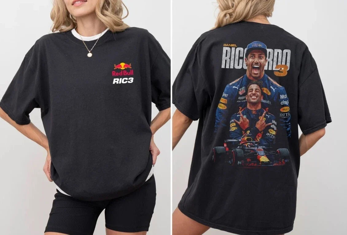 F1 Daniel Ricciardo 'DR3' Grunge Vintage Style Merch - Adult & Kids T-Shirts, Sweatshirts & Hoodies apparel design preview 1