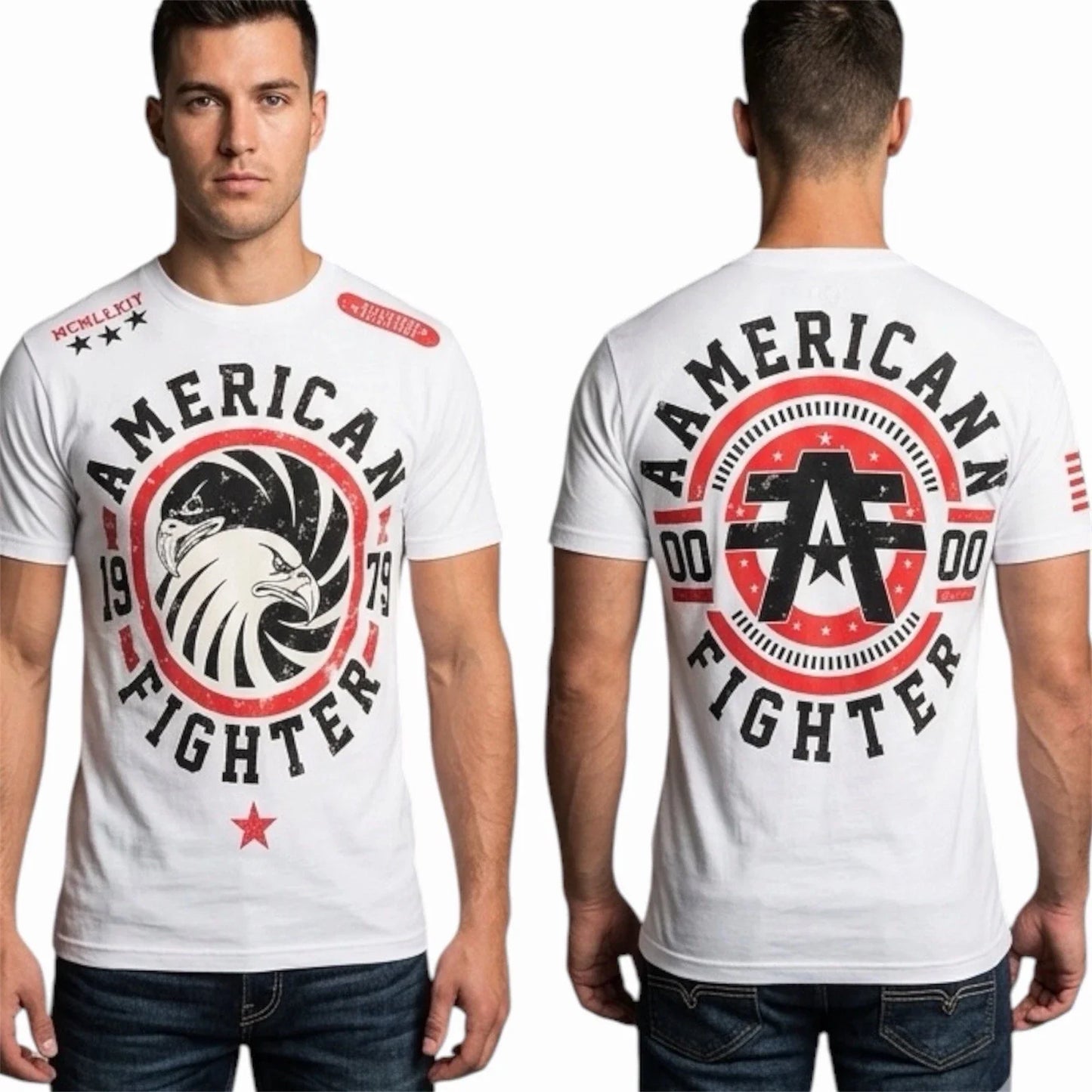 AMERICAN FIGHTER Vintage White BRADLEY Athletic - Adult & Kids T-Shirts, Sweatshirts & Hoodies apparel design preview 1