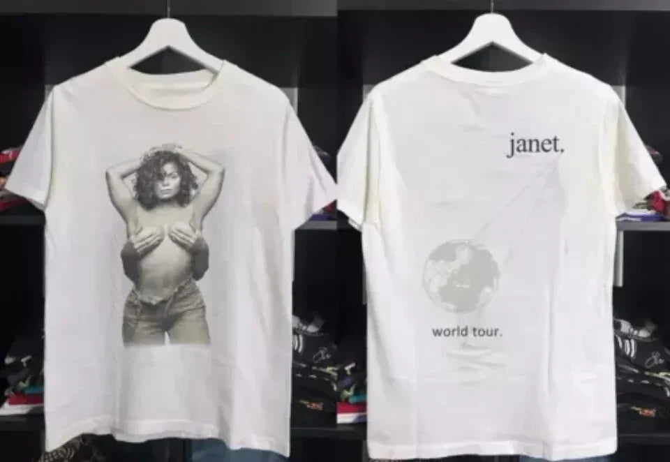 Vintage 1993 JANET JACKSON Tour Cotton Unisex For - Adult & Kids T-Shirts, Sweatshirts & Hoodies apparel design preview 1