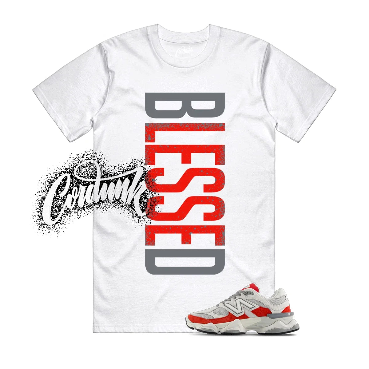 9060 White Red Grey Match VERTBLS - Adult & Kids T-Shirts, Sweatshirts & Hoodies apparel design preview 1