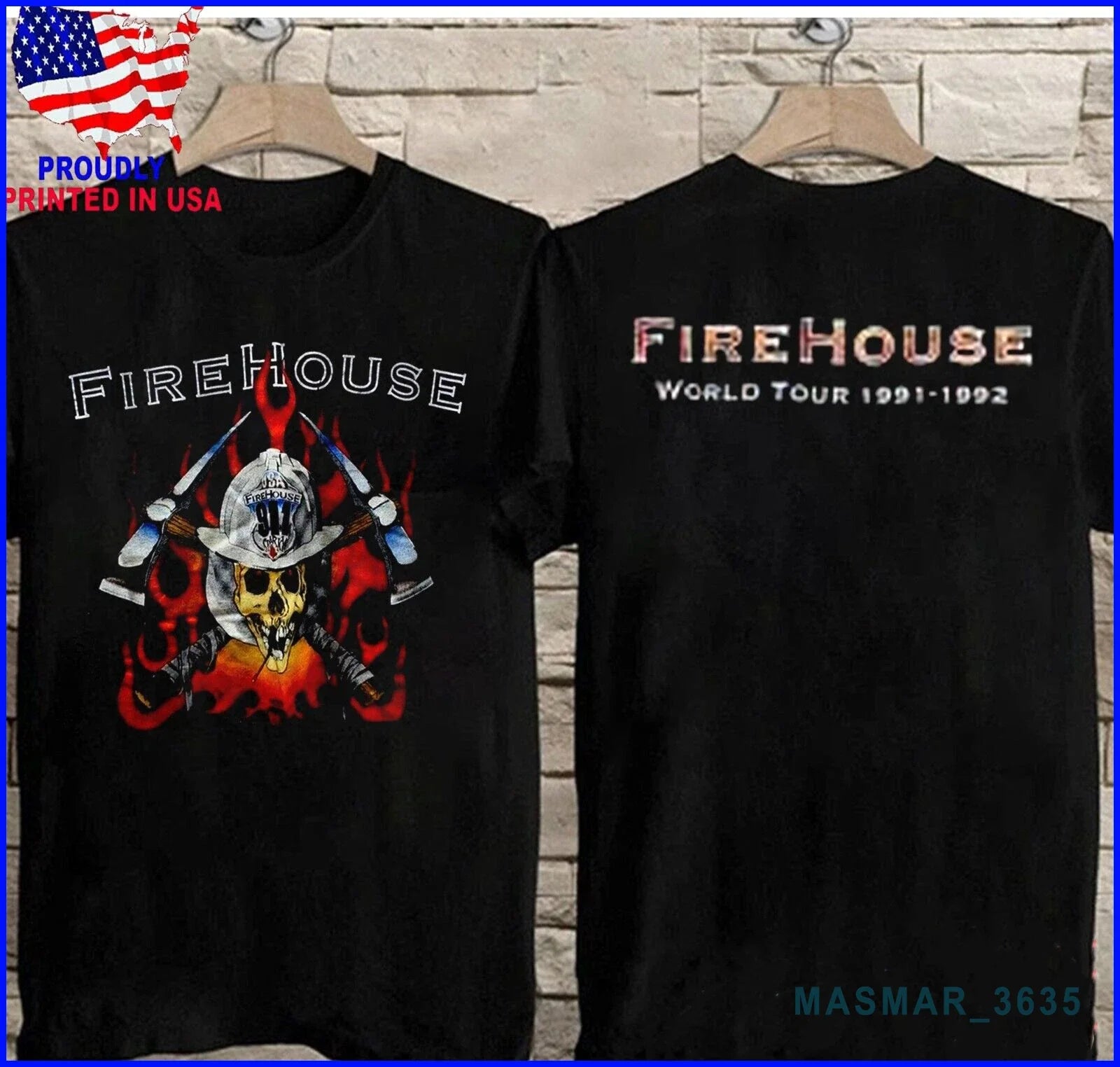 2side Firehouse World Tour 1992 Concert S-5XL - Adult & Kids T-Shirts, Sweatshirts & Hoodies apparel design preview 1